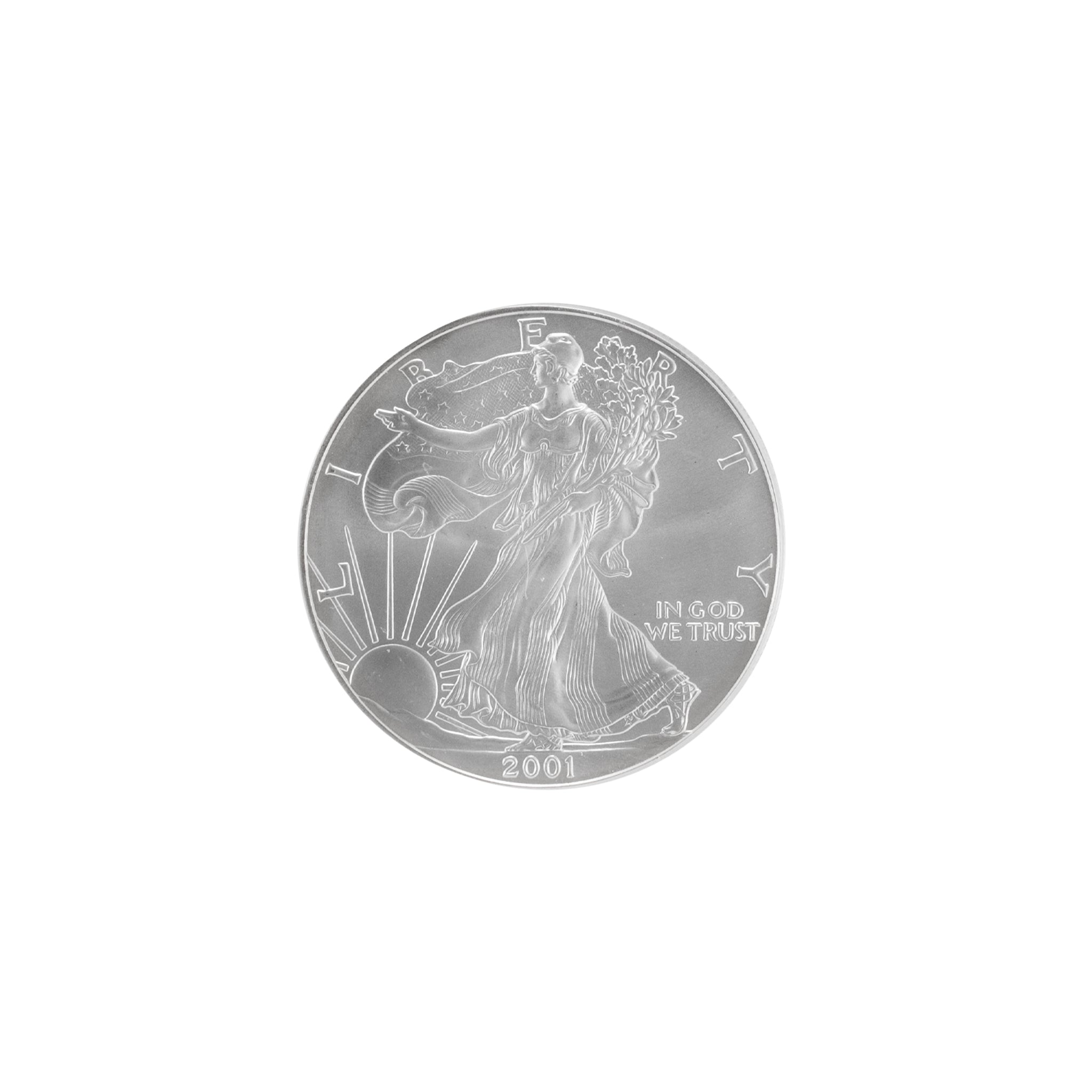 2001 American Silver Eagle Pcgs 1OZ 999 Silver $1 Wtc Ground Zero Recovery Coin