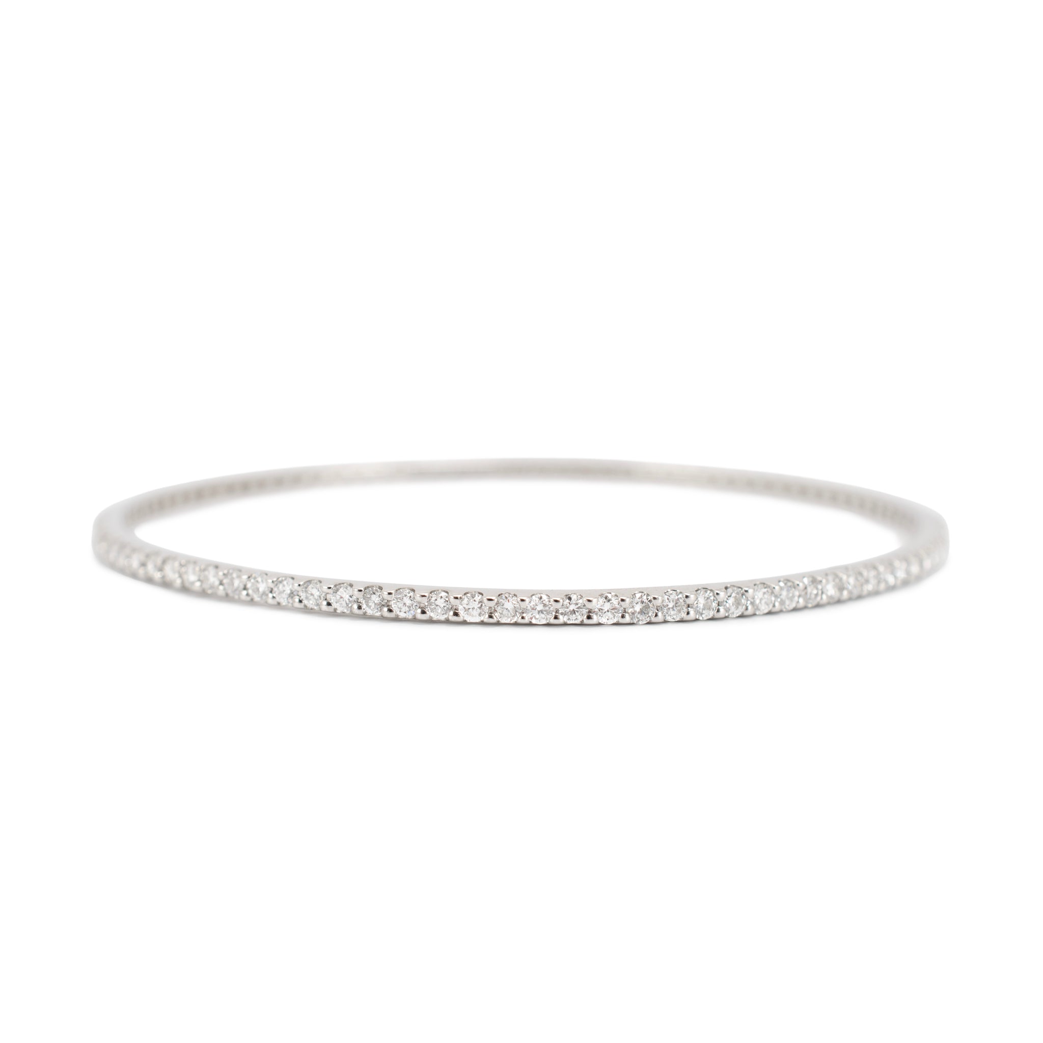 Sonia B Designs 14K White Gold 2.69ct Diamond Full Eternity Bangle Bracelet