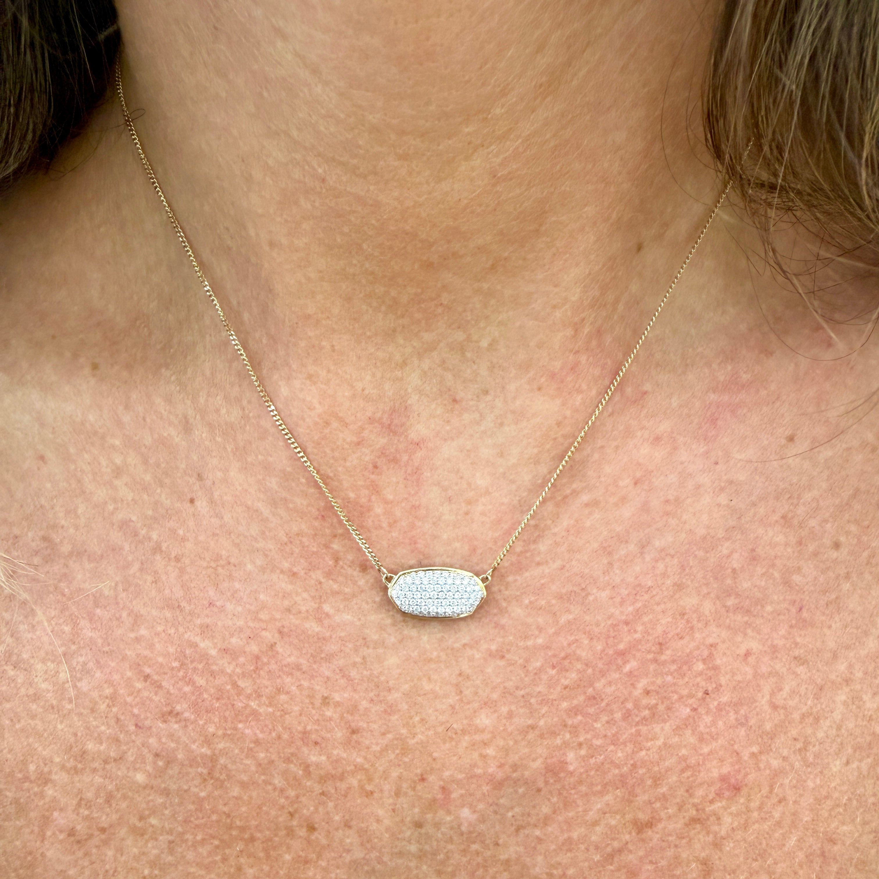 Kendra Scott Elisa 14K Yellow Gold 0.39ct Pave Diamond Pendant Necklace