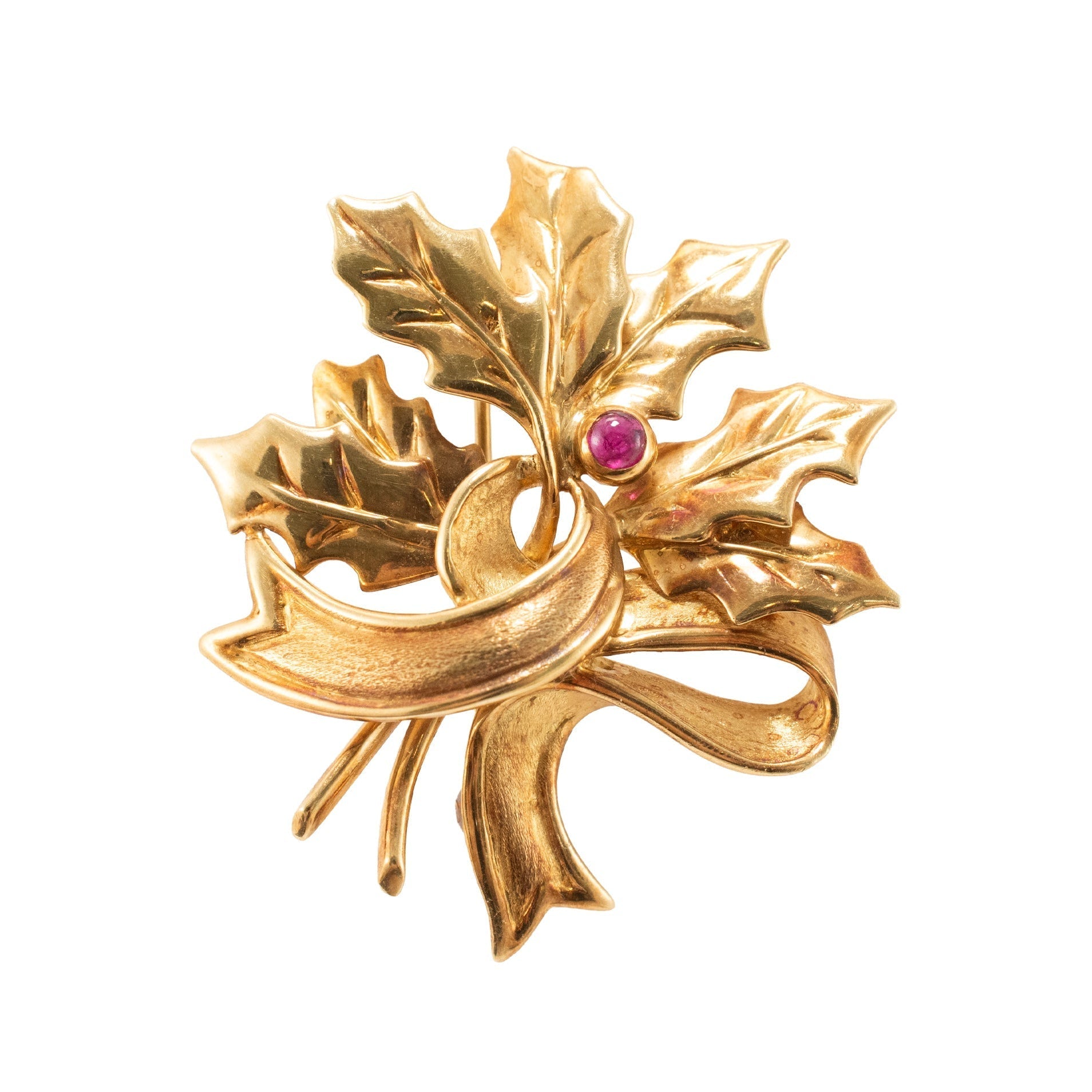 Tiffany & Co. 18K yellow gold Ruby Vintage Pin | DJP Jewelers