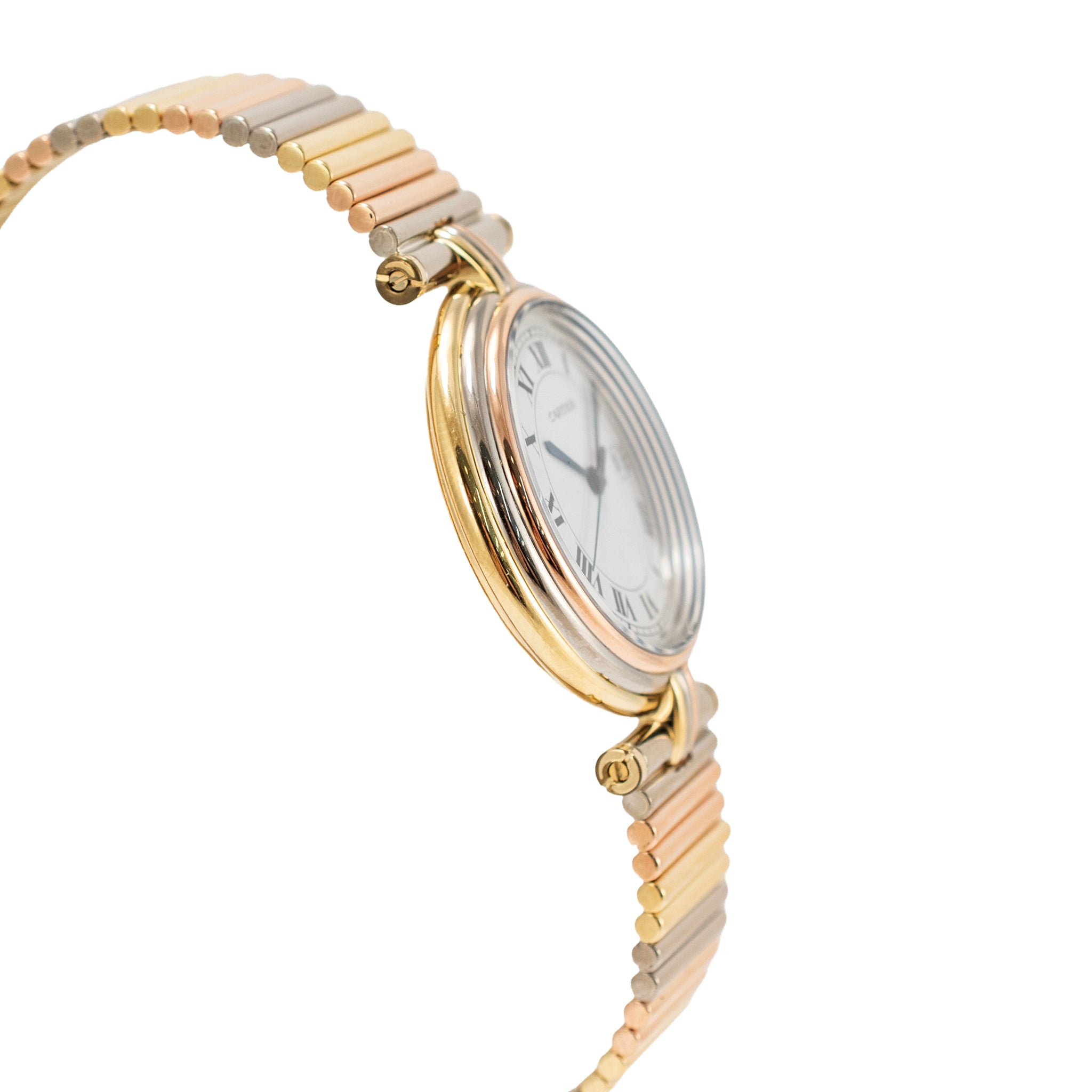 Vintage Ladies Cartier Panthere Vendome 30MM Ref 8100 18K Tri-Color Gold Quartz Watch