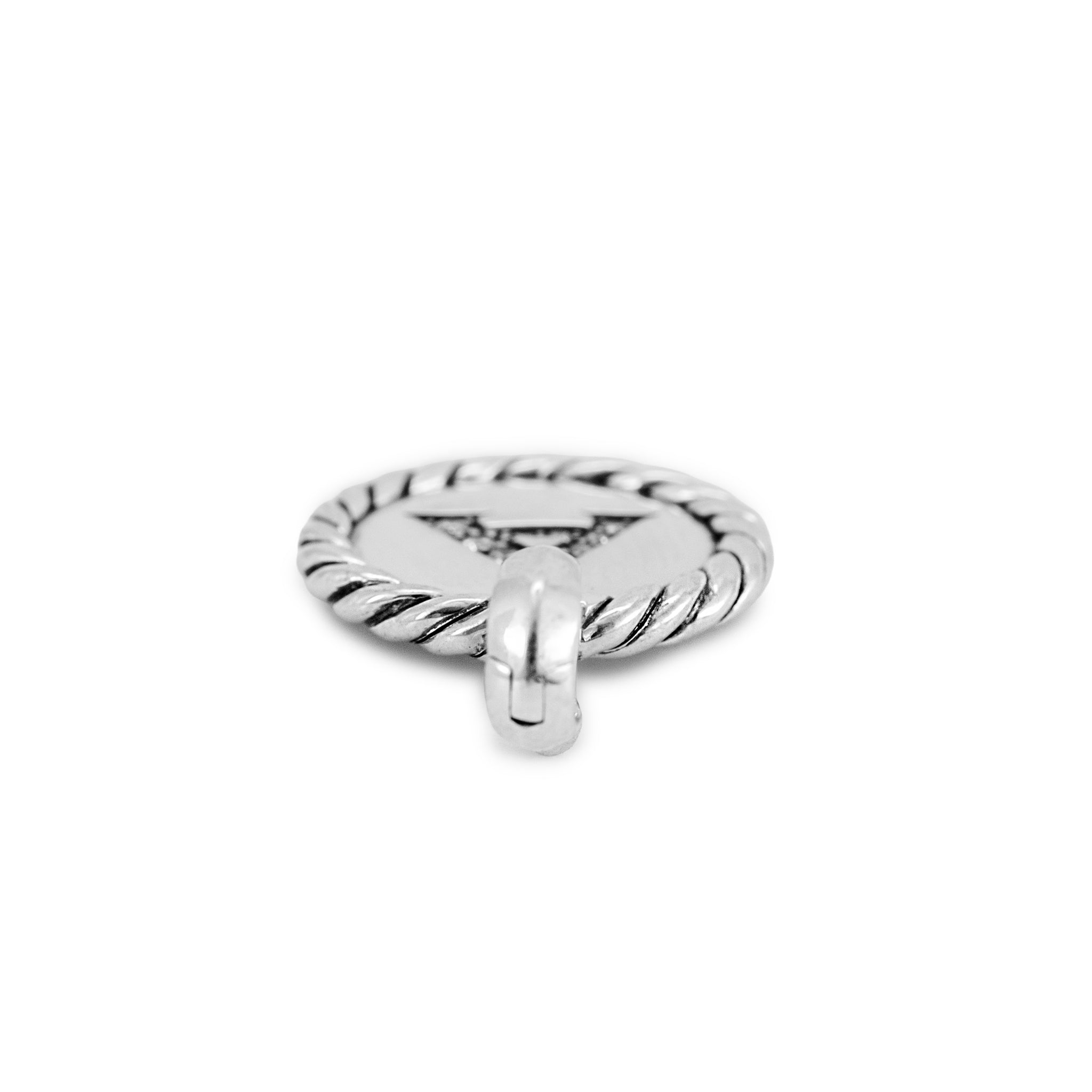 David Yurman Cable Collectibles 925 Silver Diamond “A” Initial Charm Pendant