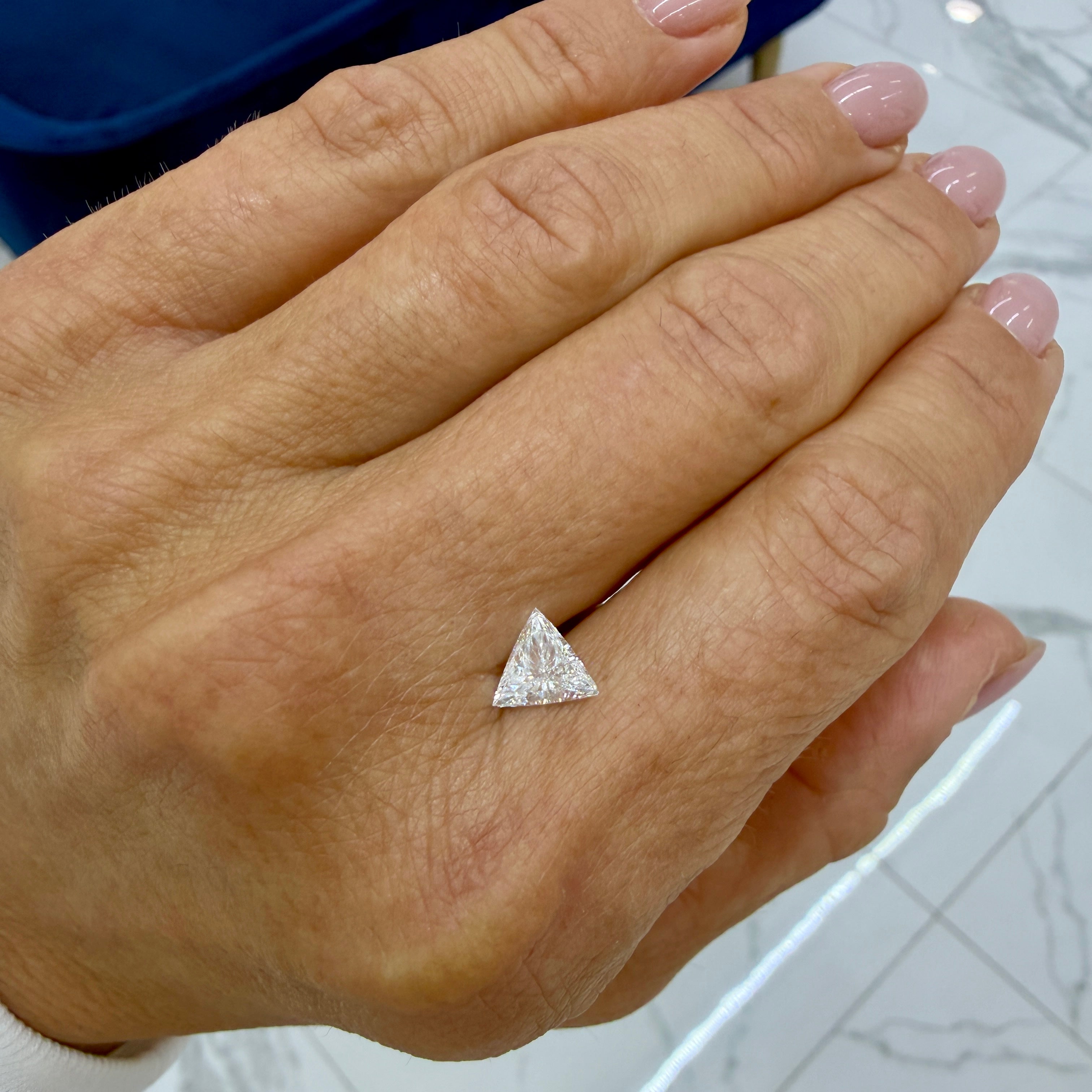 Natural 0.75ct GIA G SI2 Triangular Cut Loose Diamond