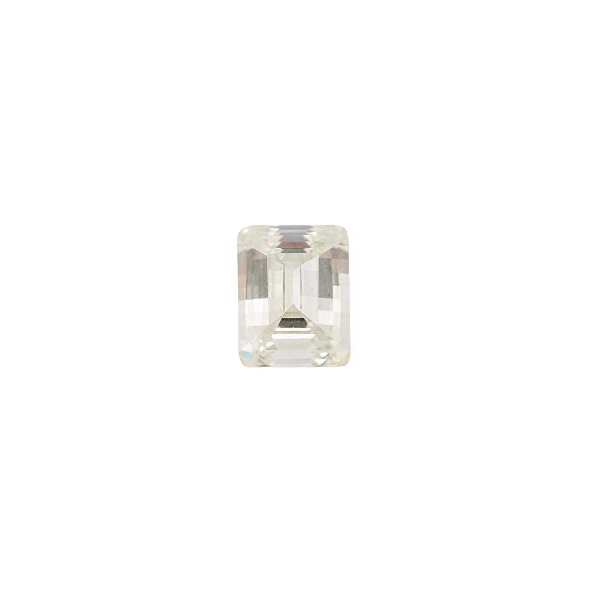 Natural 0.71ct Gia N VVS2 Bent Top Rectangular Emerald Step Cut Loose Diamond