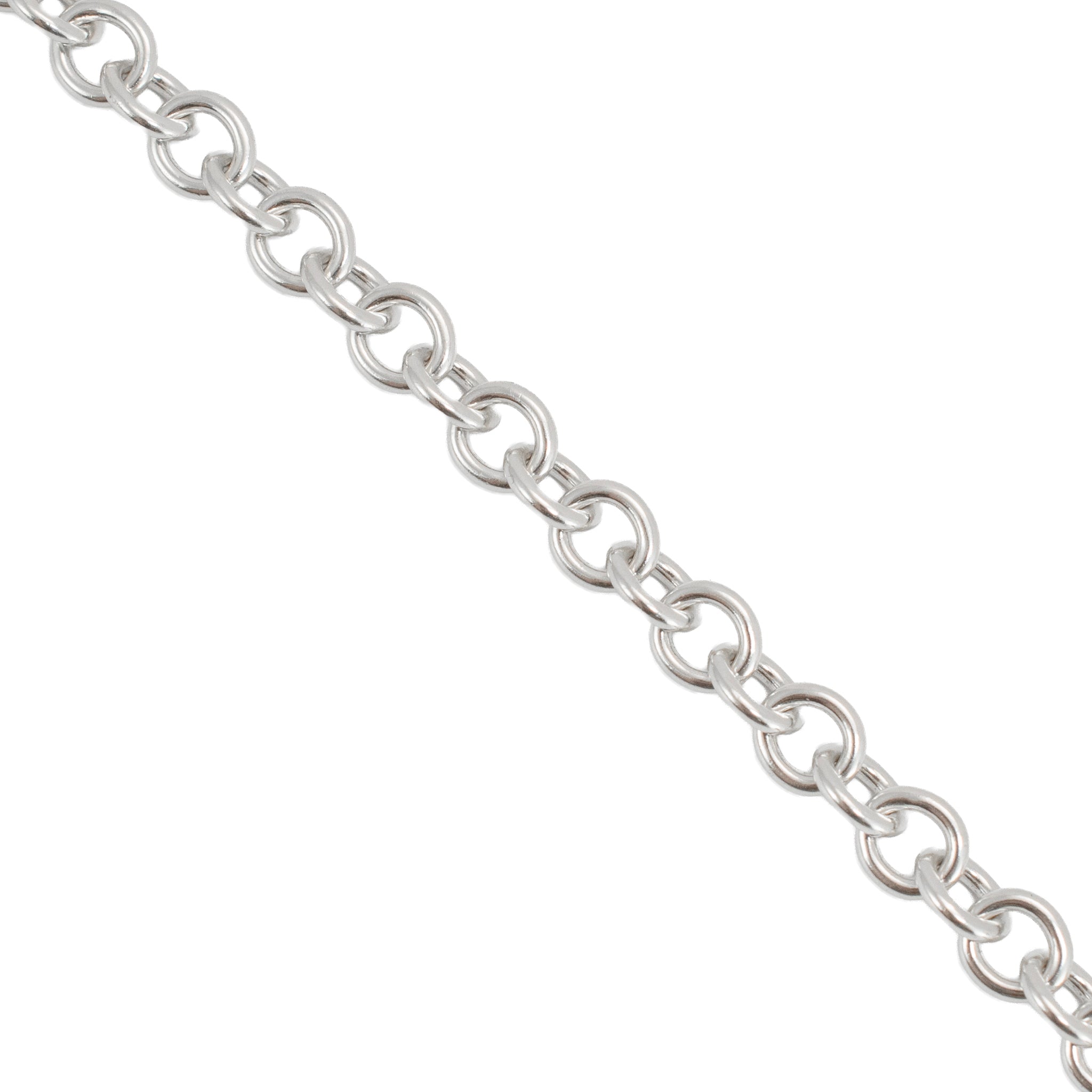 Tiffany & Co. 1837 Cadena Lock 925 Sterling Silver Charm Link Bracelet