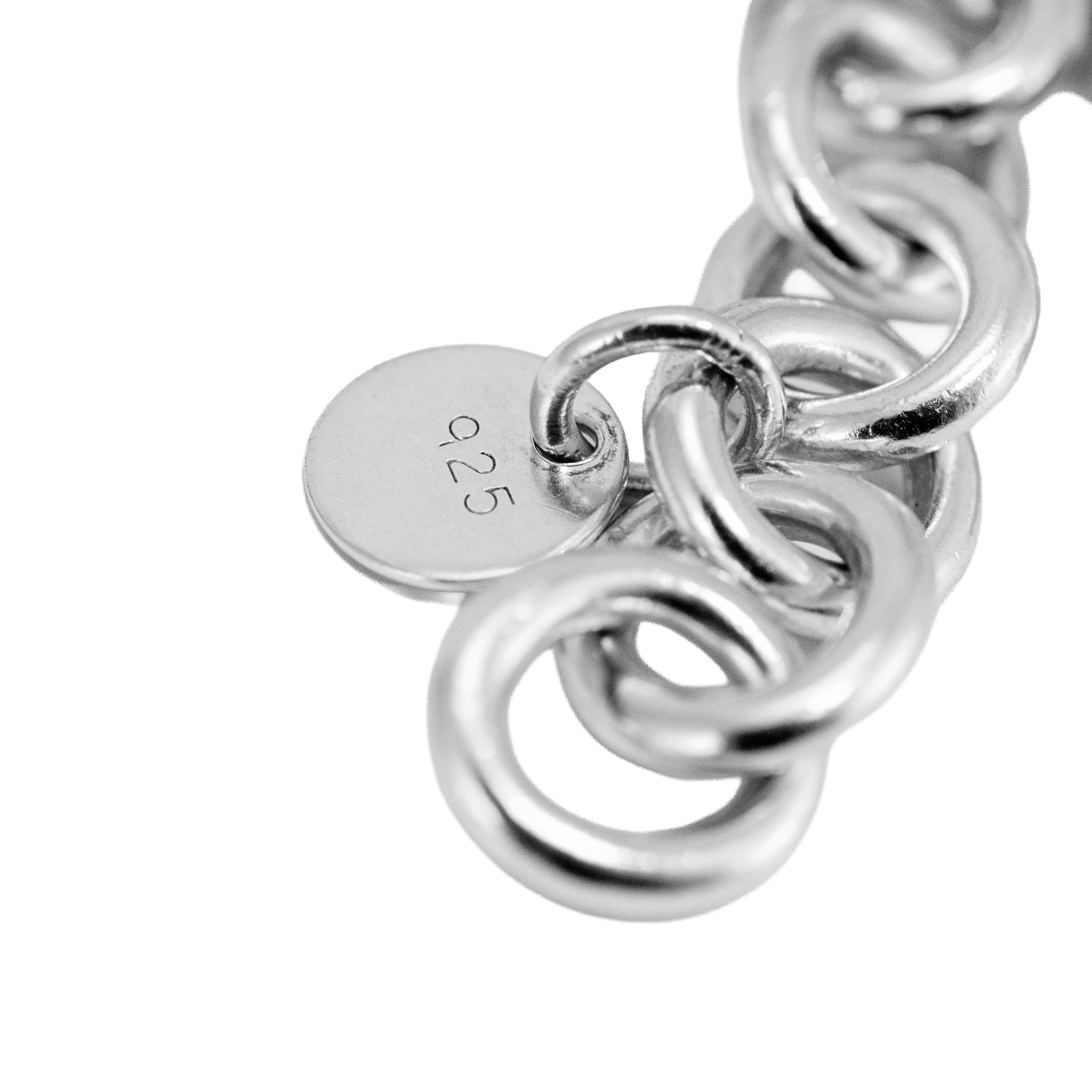 Tiffany & Co. 1837 Cadena Lock 925 Sterling Silver Charm Link Bracelet