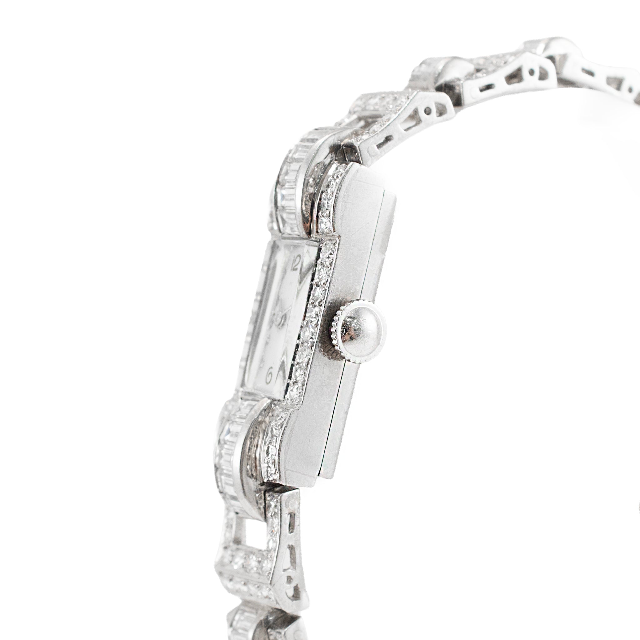 Ladies Vintage Antique Art Deco Blancpain 10MM 7.40ctw Diamond Manual Watch