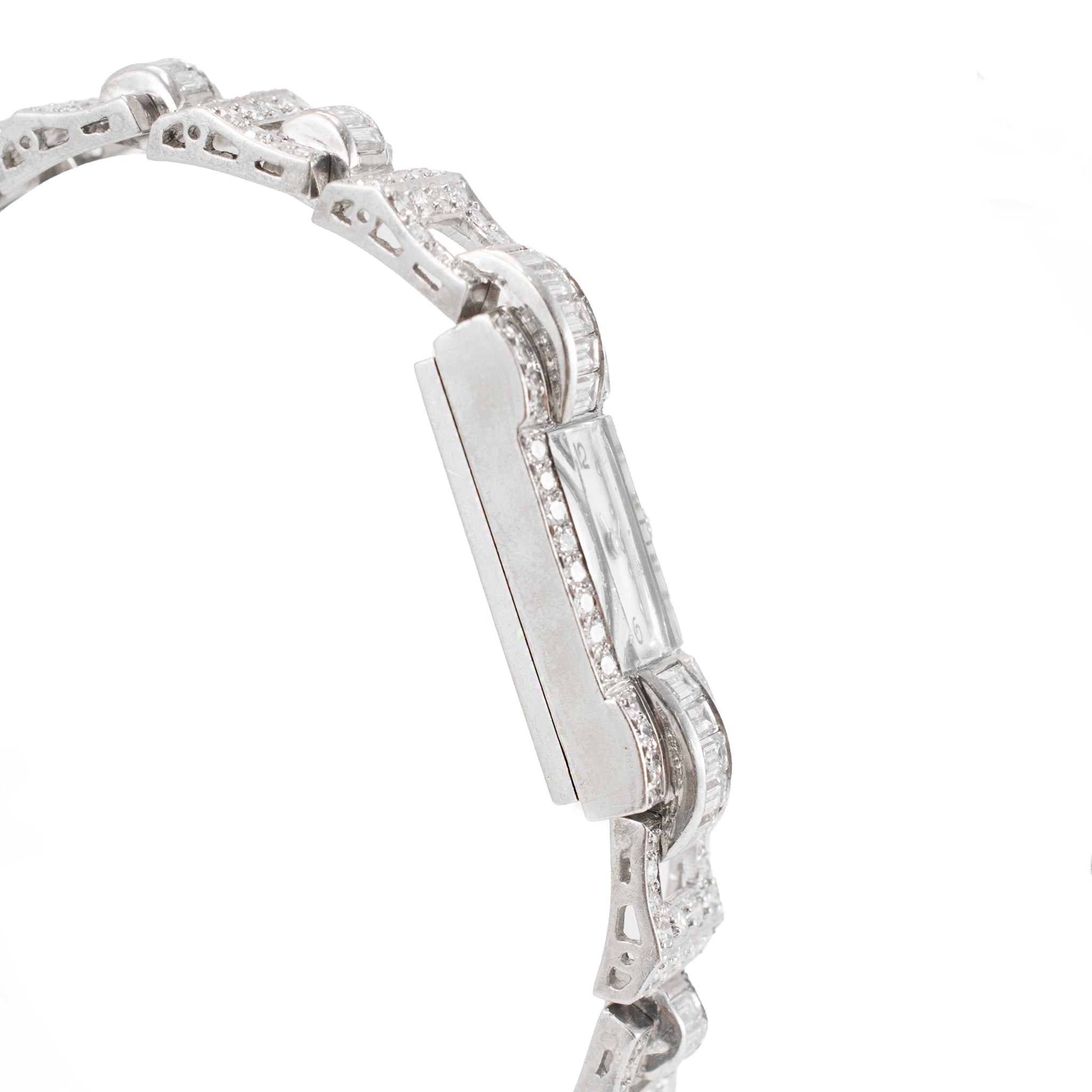 Ladies Vintage Antique Art Deco Blancpain 10MM 7.40ctw Diamond Manual Watch
