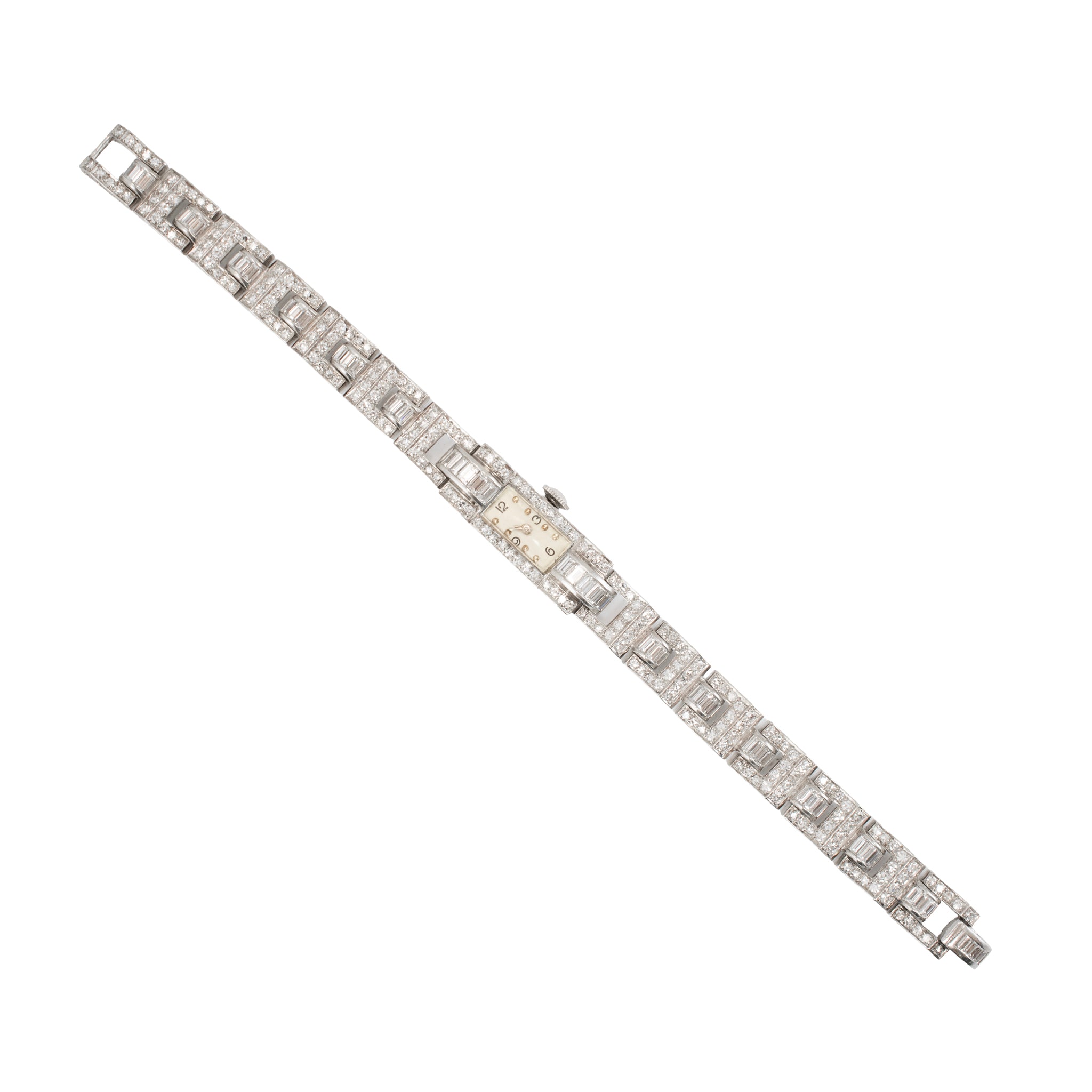 Ladies Vintage Antique Art Deco Blancpain 10MM 7.40ctw Diamond Manual Watch