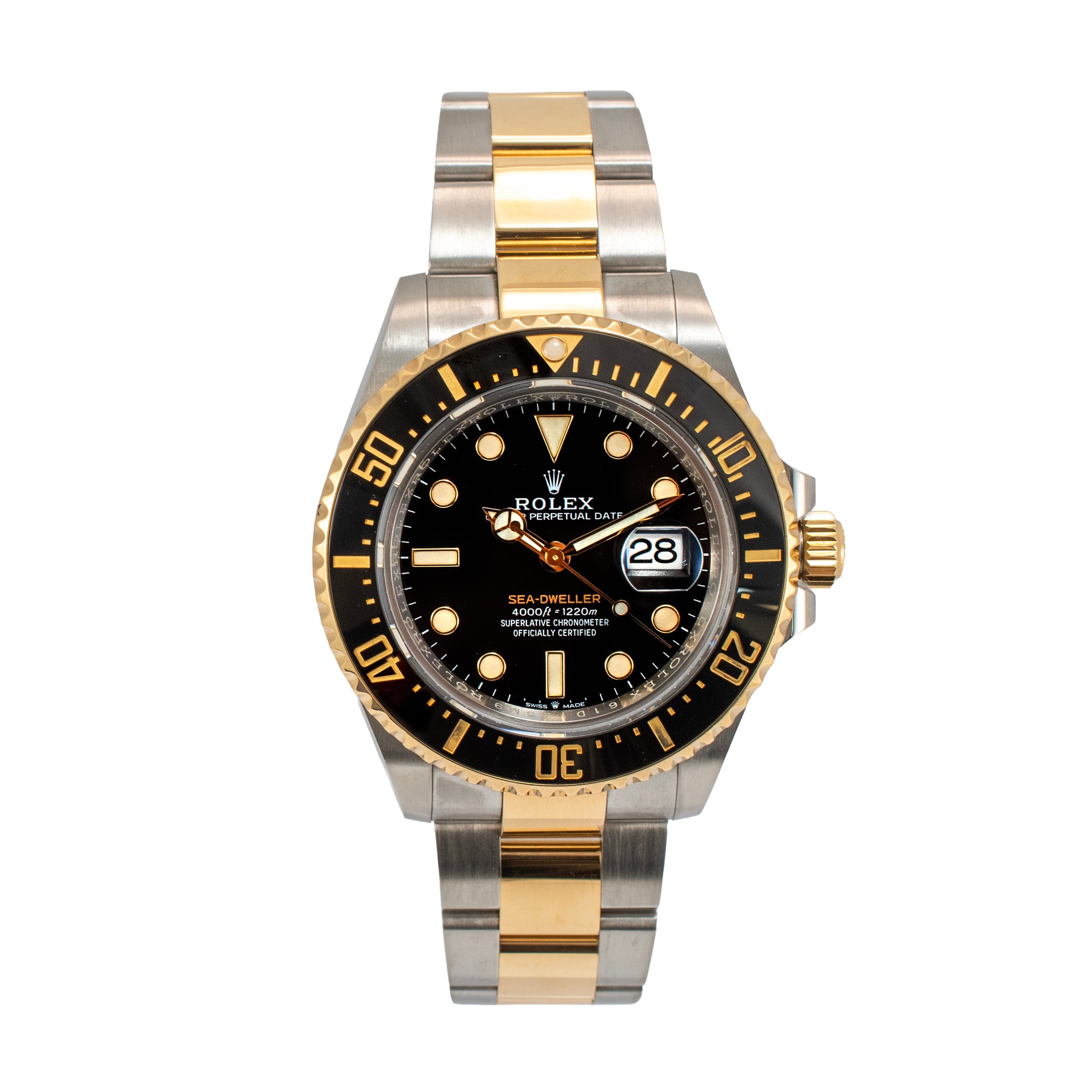 2022 Rolex Sea-Dweller 43MM 126603 Two Tone Yellow Gold Stainless Steel Watch