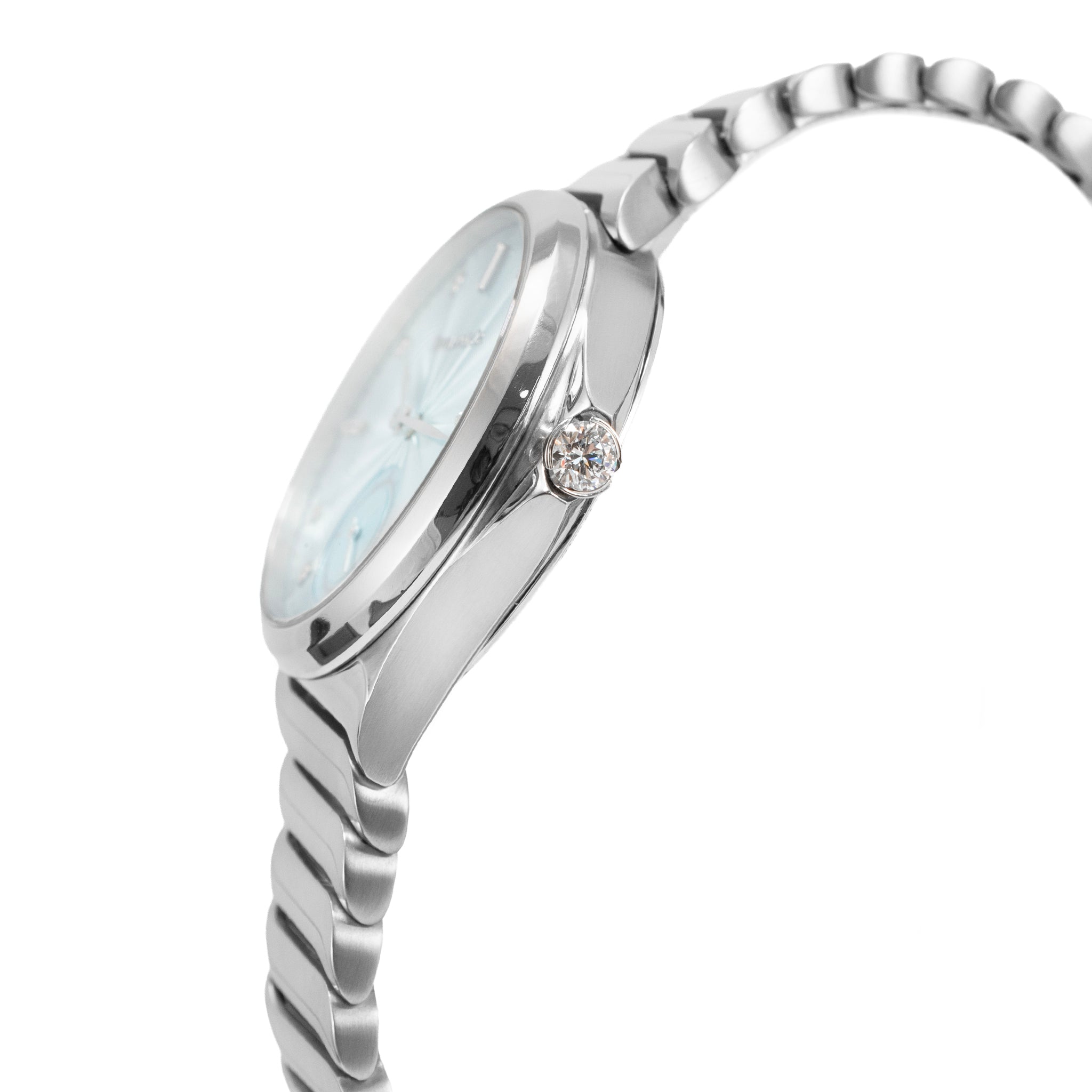 Tiffany & Co. Metro 3-Hand Ice Blue 34MM Diamond Dial Steel Automatic Watch