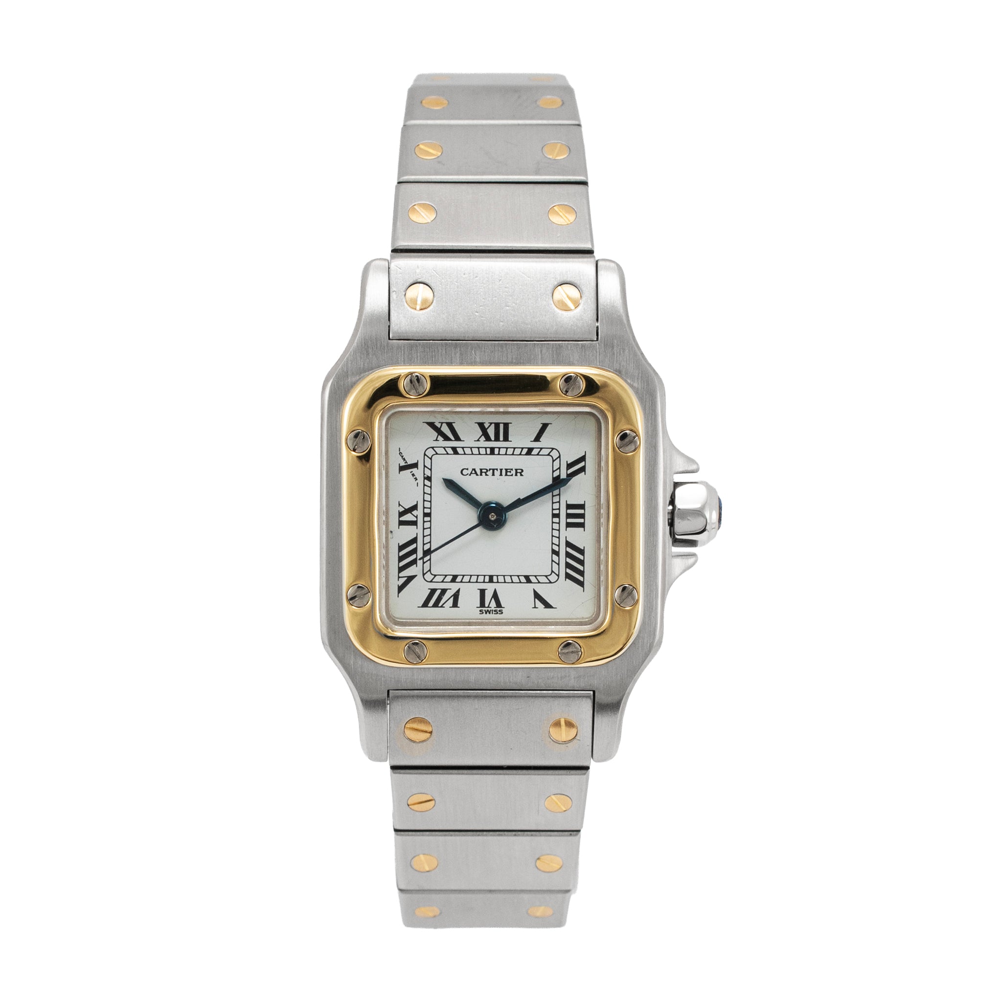 Ladies Cartier Santos Galbée 24MM 1170902 18K Yellow Gold Ssteel Automatic Watch
