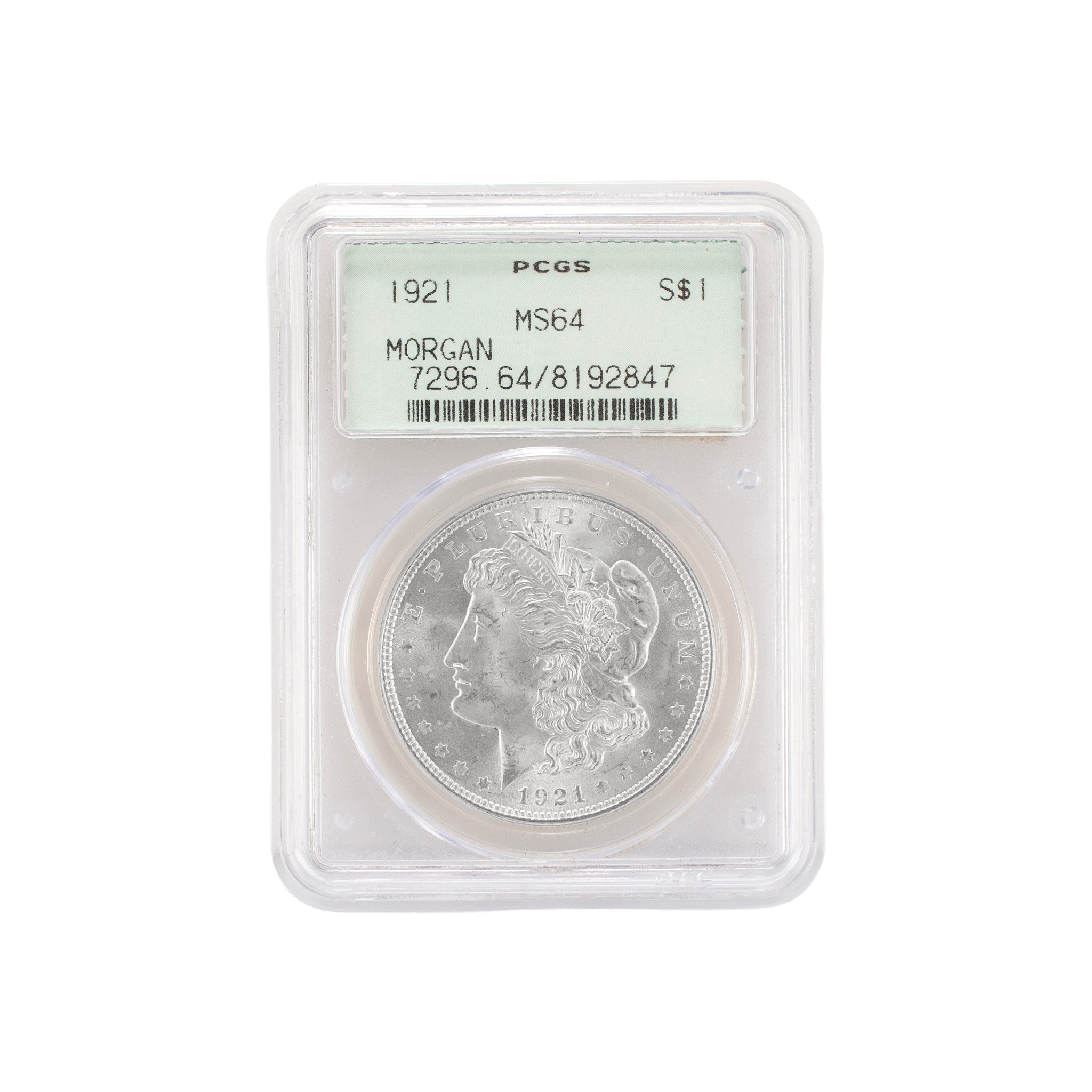 1921 Pcgs MS64 Morgan Silver Dollar Bullion Coin
