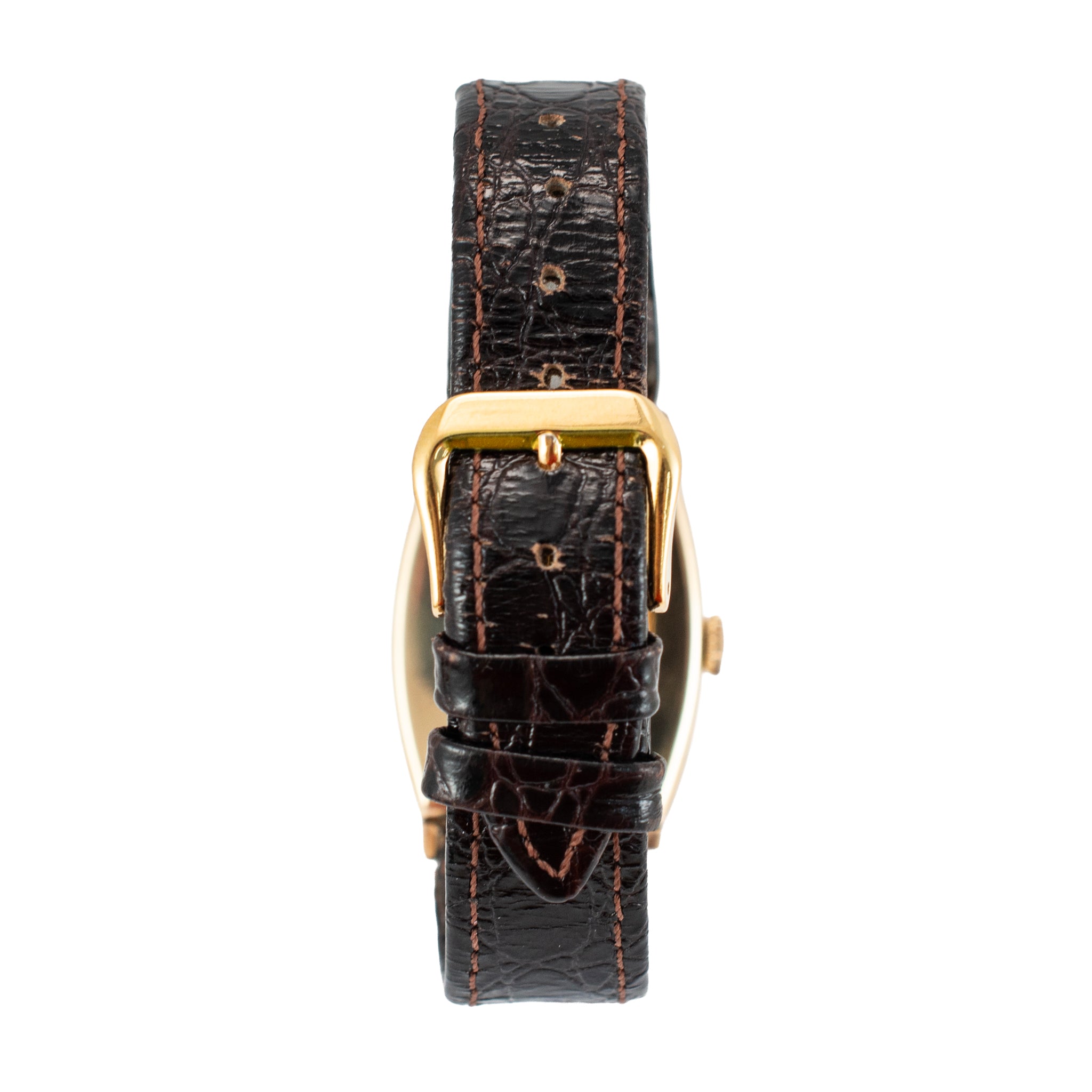 Antique Art-Deco Rolex 26mmx38mm Tonneau Sub Seconds Arabic 9K Gold Manual Vintage Watch