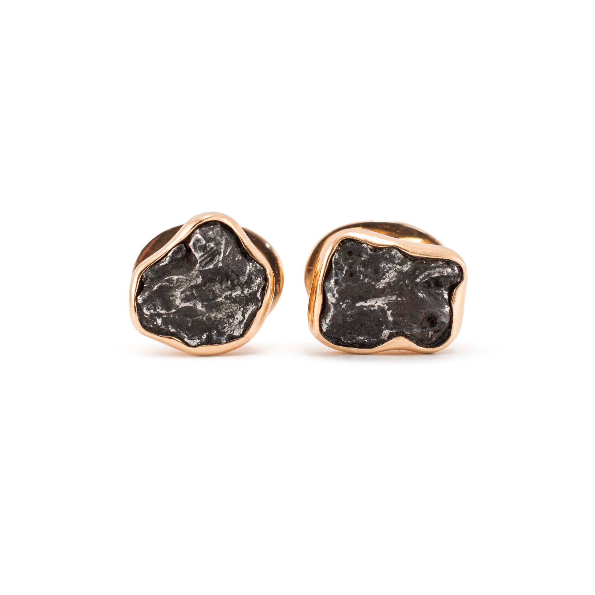 Men’s Jorge Adeler 18K Rose Gold Meteorite Nugget Cufflinks