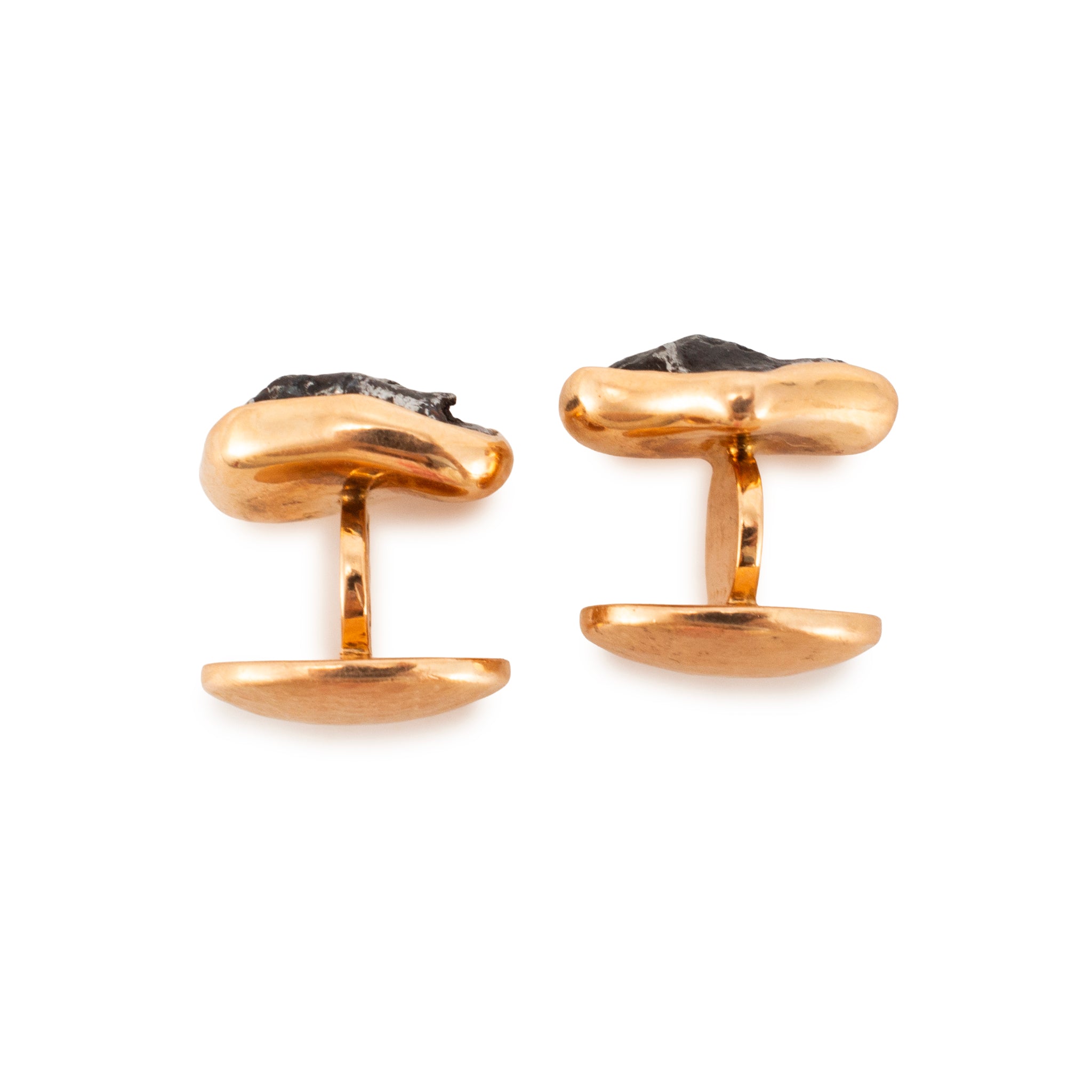 Men’s Jorge Adeler 18K Rose Gold Meteorite Nugget Cufflinks