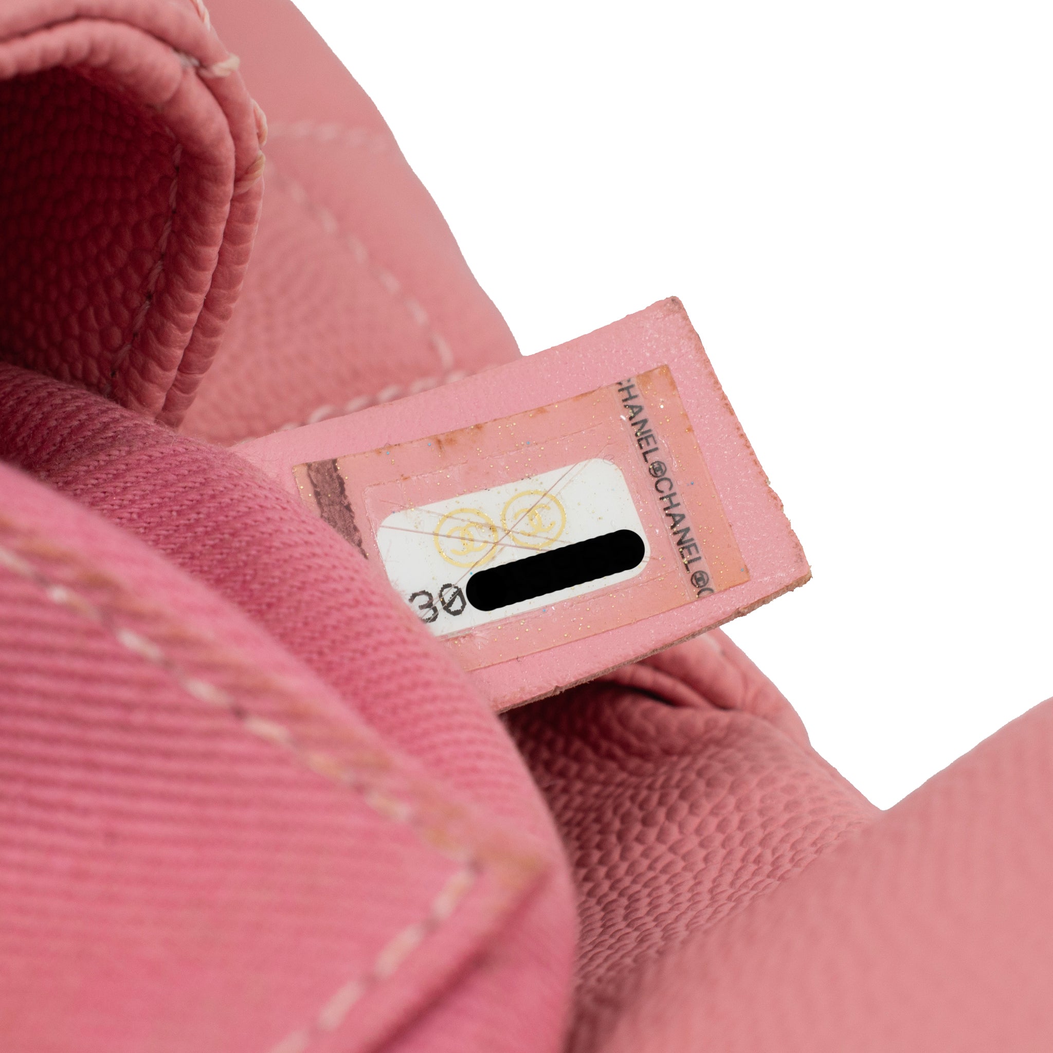 Chanel Coco Flap Pink Caviar Leather Gold Hardware Top Handle Bag