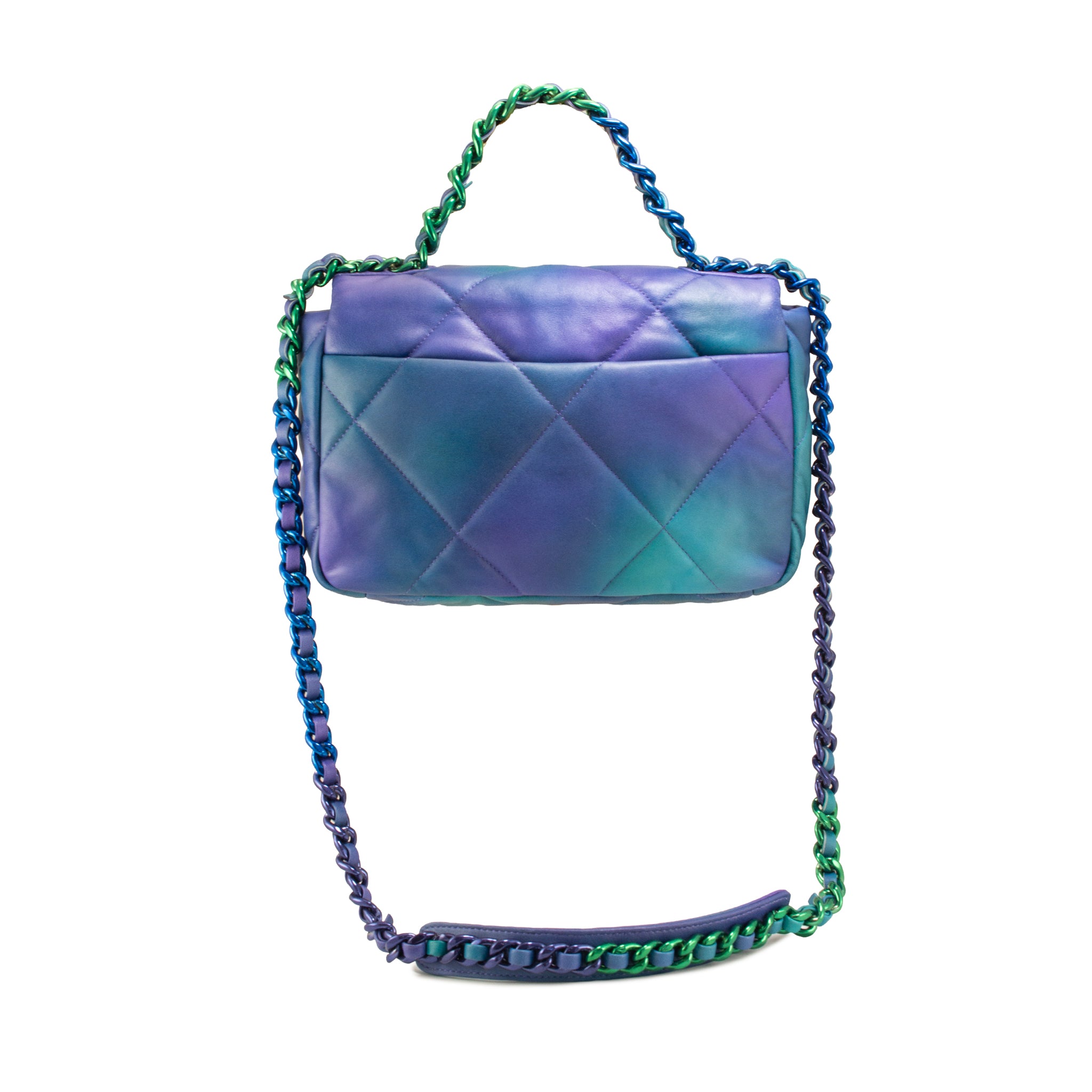 Chanel 19 Medium Tie-Dye Quilted Calfskin Mixed Chain Shoulder Bag