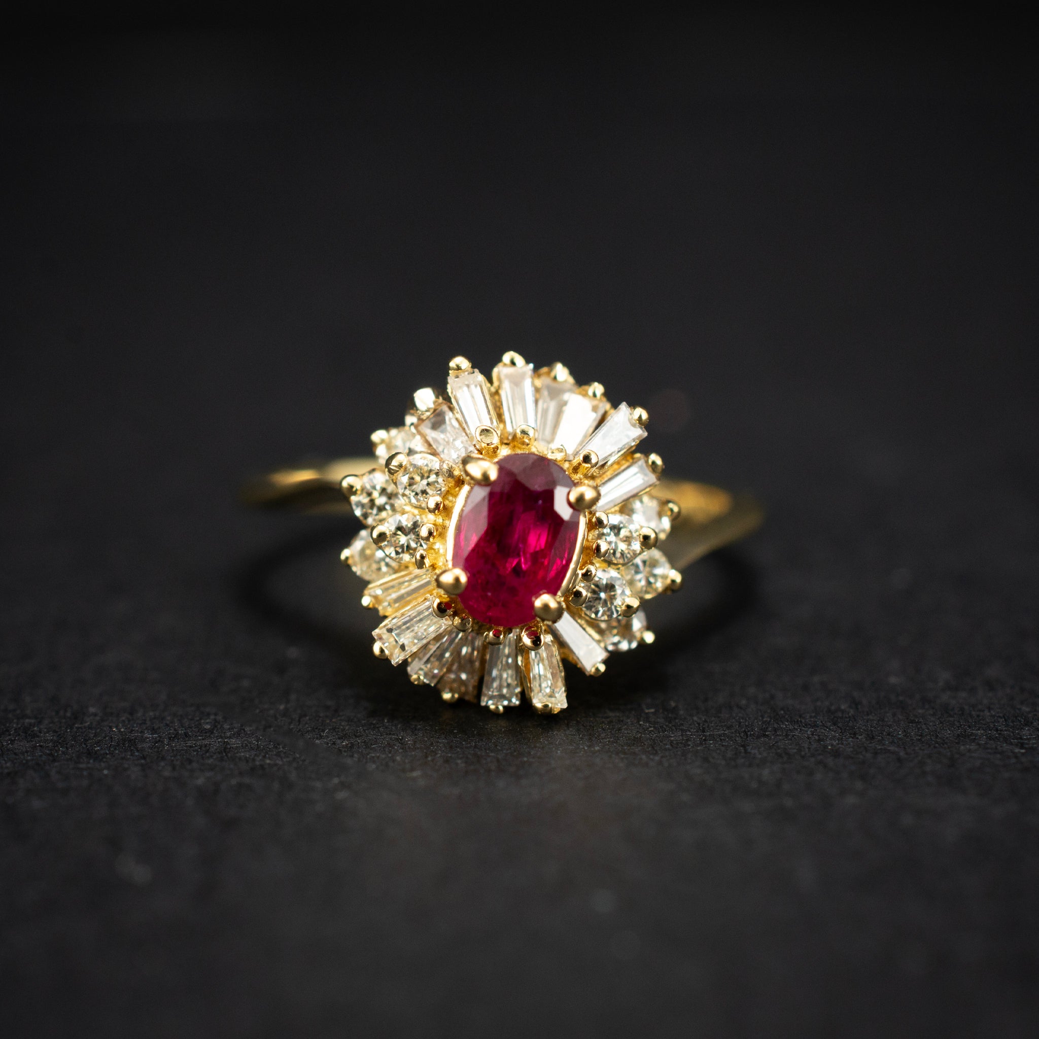 Cocktail & Statement Ring 18K Yellow Cocktail Vintage DJP Jewelers & Luxury Buyers