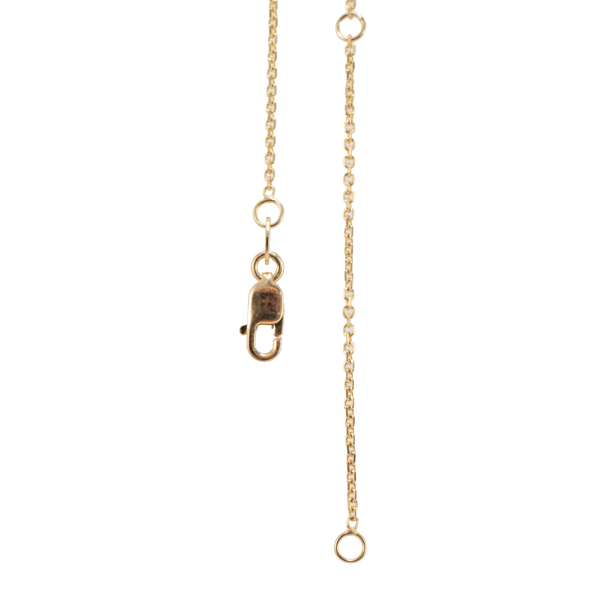 Ladies 14K Yellow Gold 0.45ctw Round Diamond by the Yard Station Chain Necklace