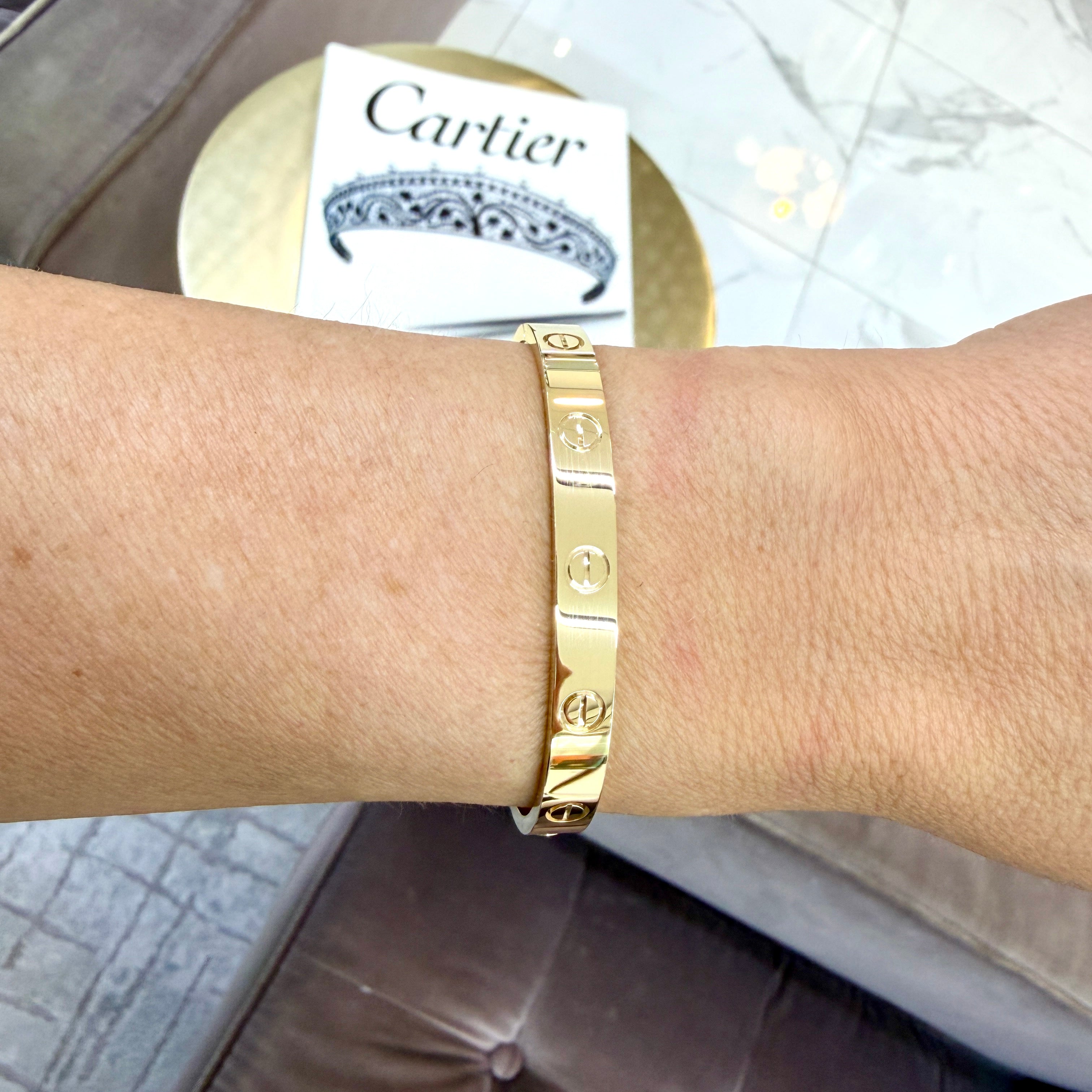 Cartier Love Classic Model 18K Yellow Gold Bangle Bracelet