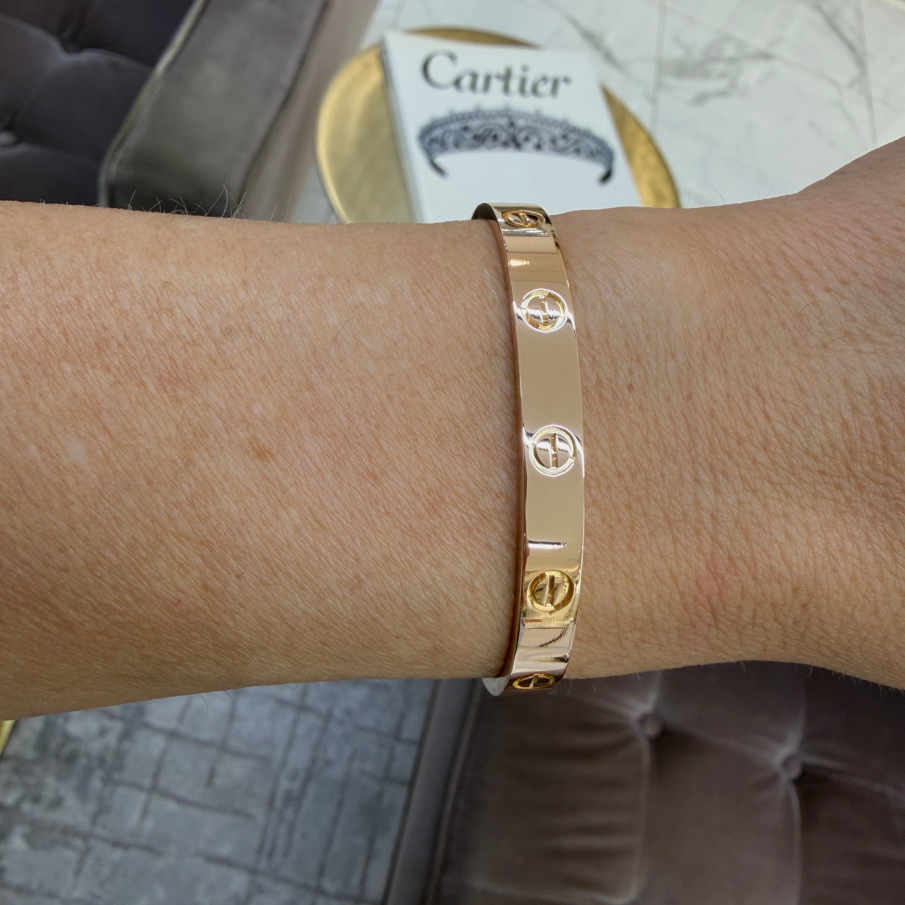 Cartier Love Classic Model 18K Rose Gold Bangle Bracelet