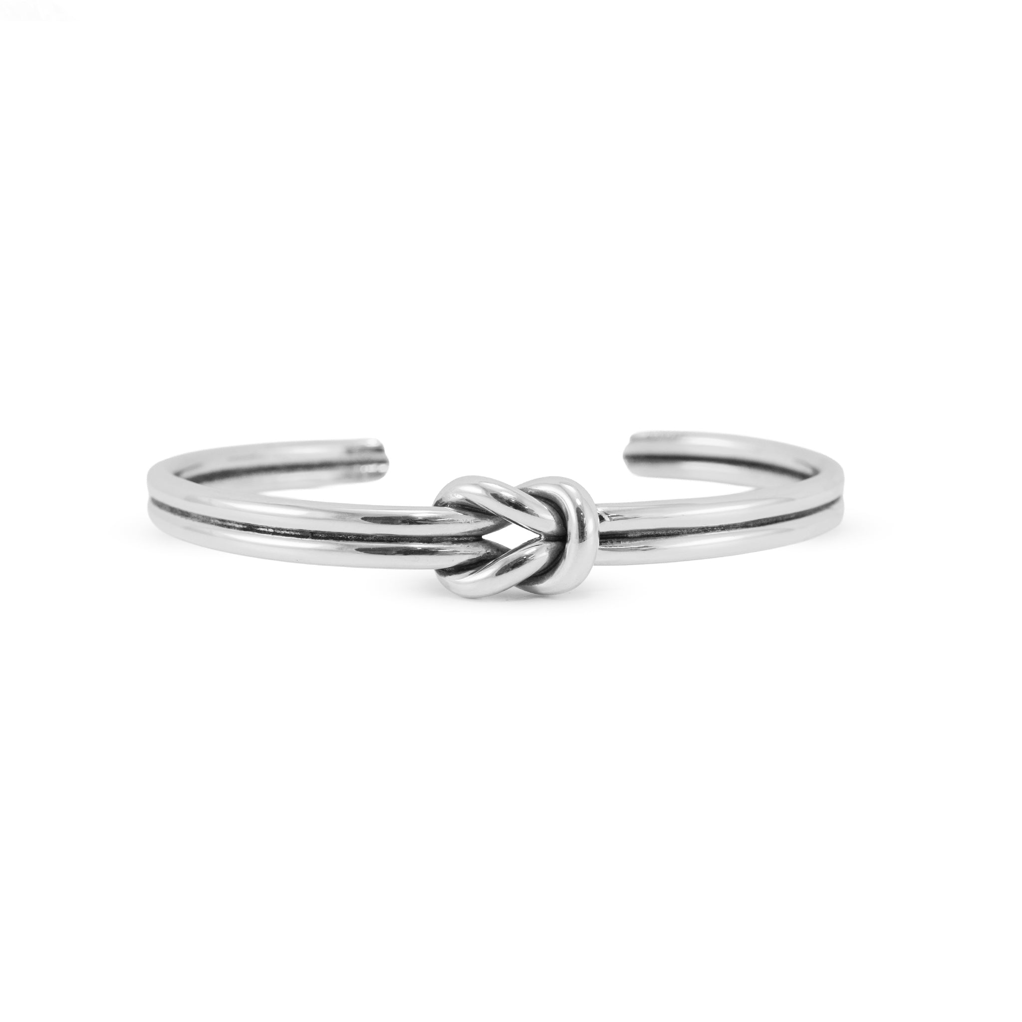 James Avery Retired 925 Silver Lovers Knott Cuff Bangle Bracelet