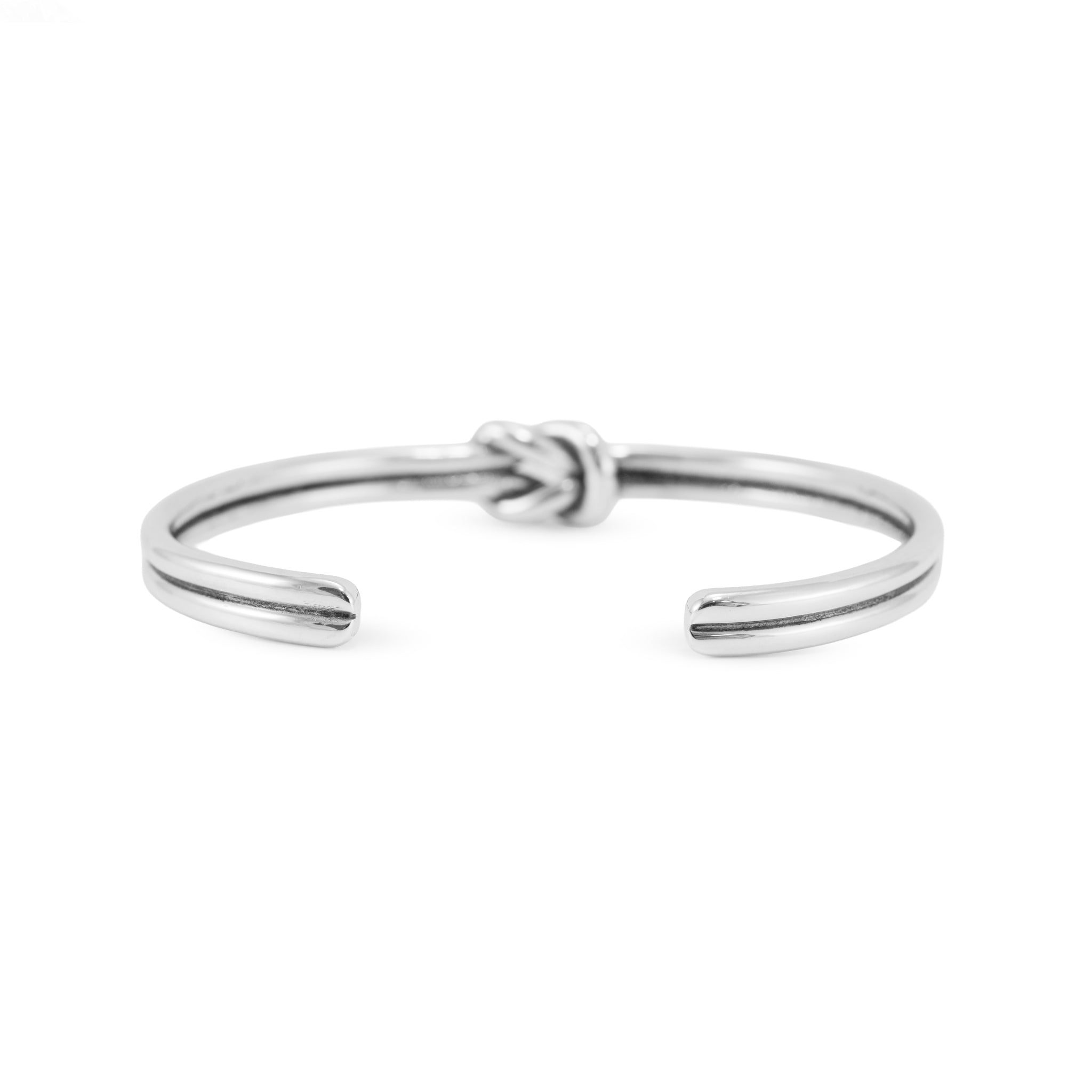 James Avery Retired 925 Silver Lovers Knott Cuff Bangle Bracelet