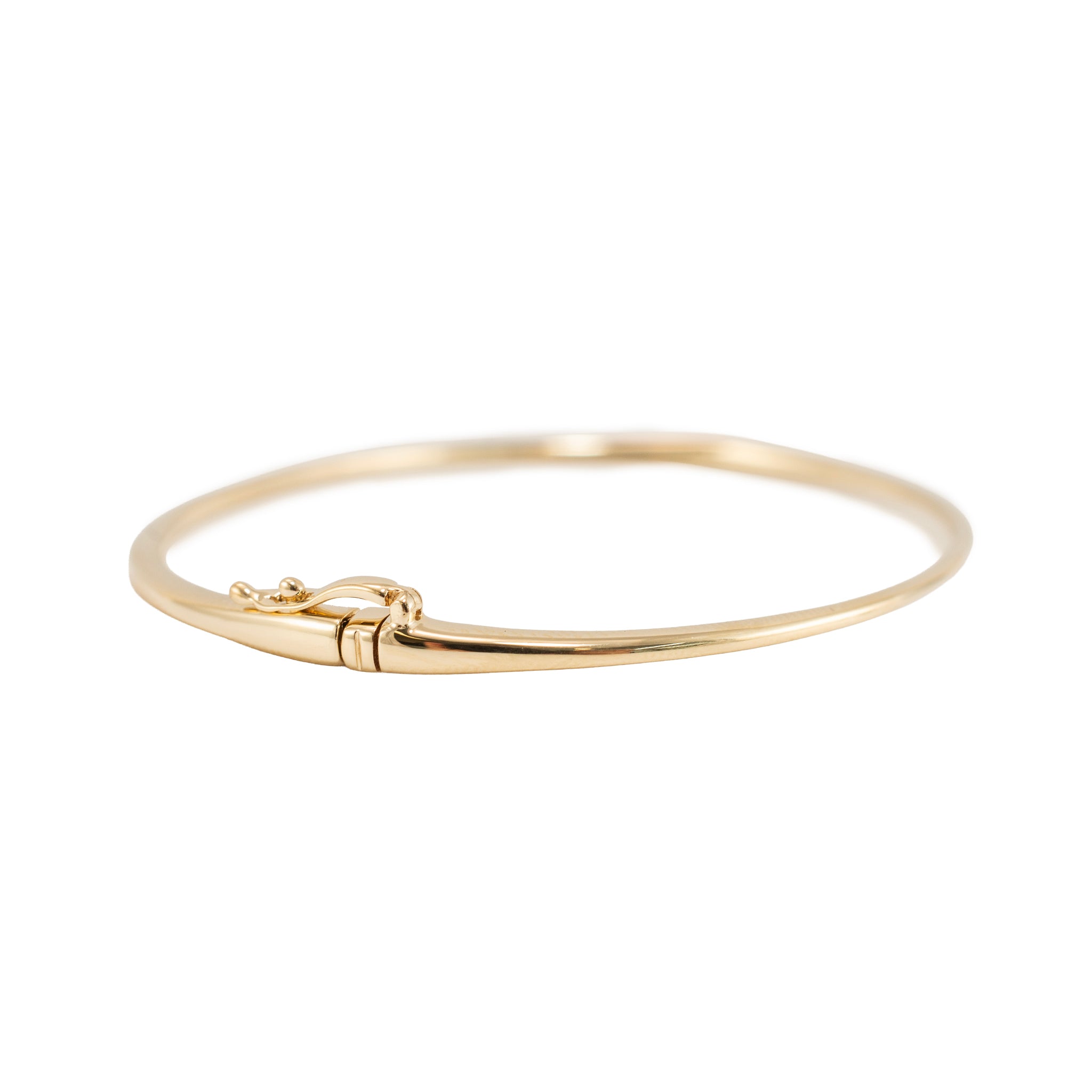 Bony Levy 14K Yellow Gold Thin Hinged Bangle Bracelet