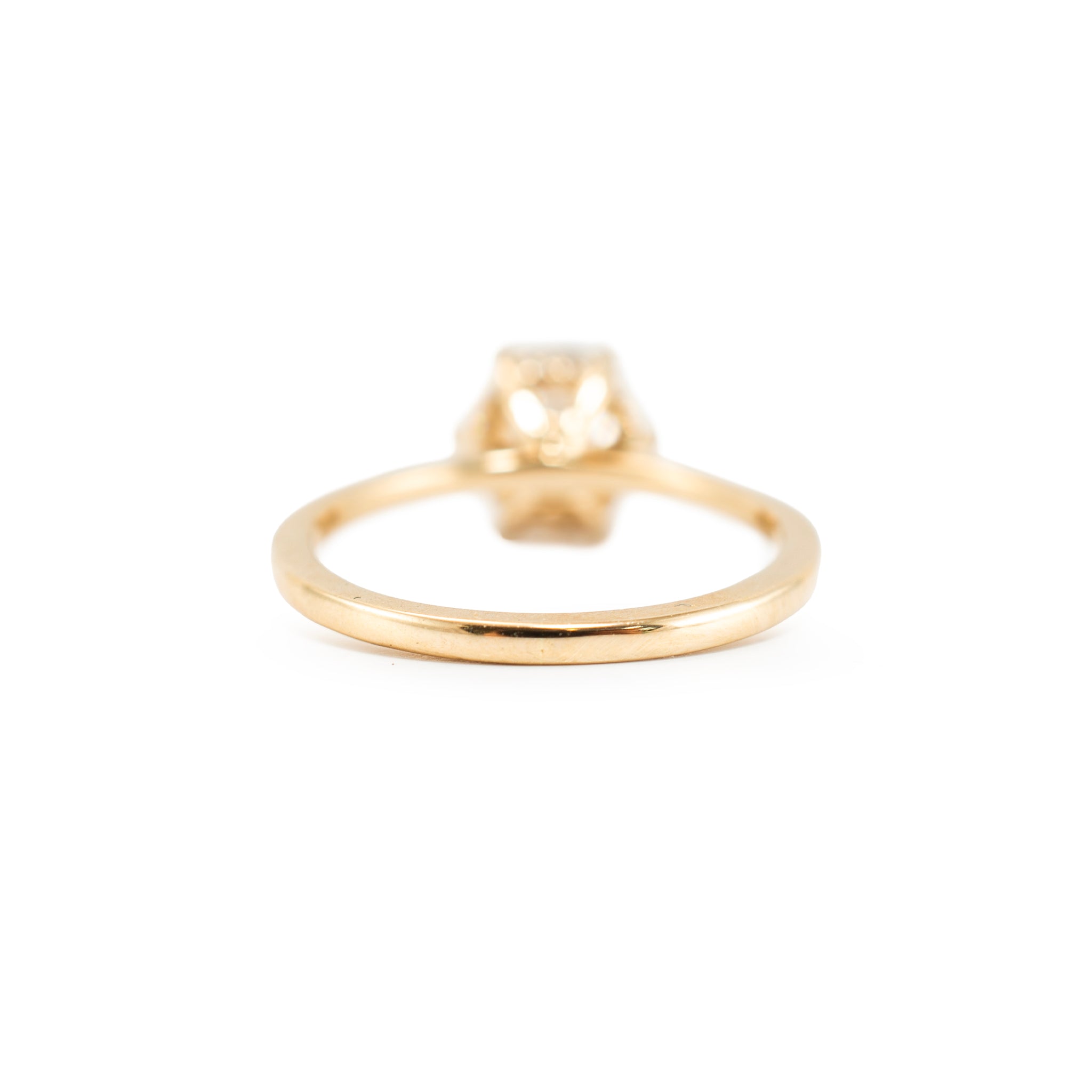14K Yellow Gold 1.58ctw Lab Grown Round Diamond Hidden Halo Engagement Ring
