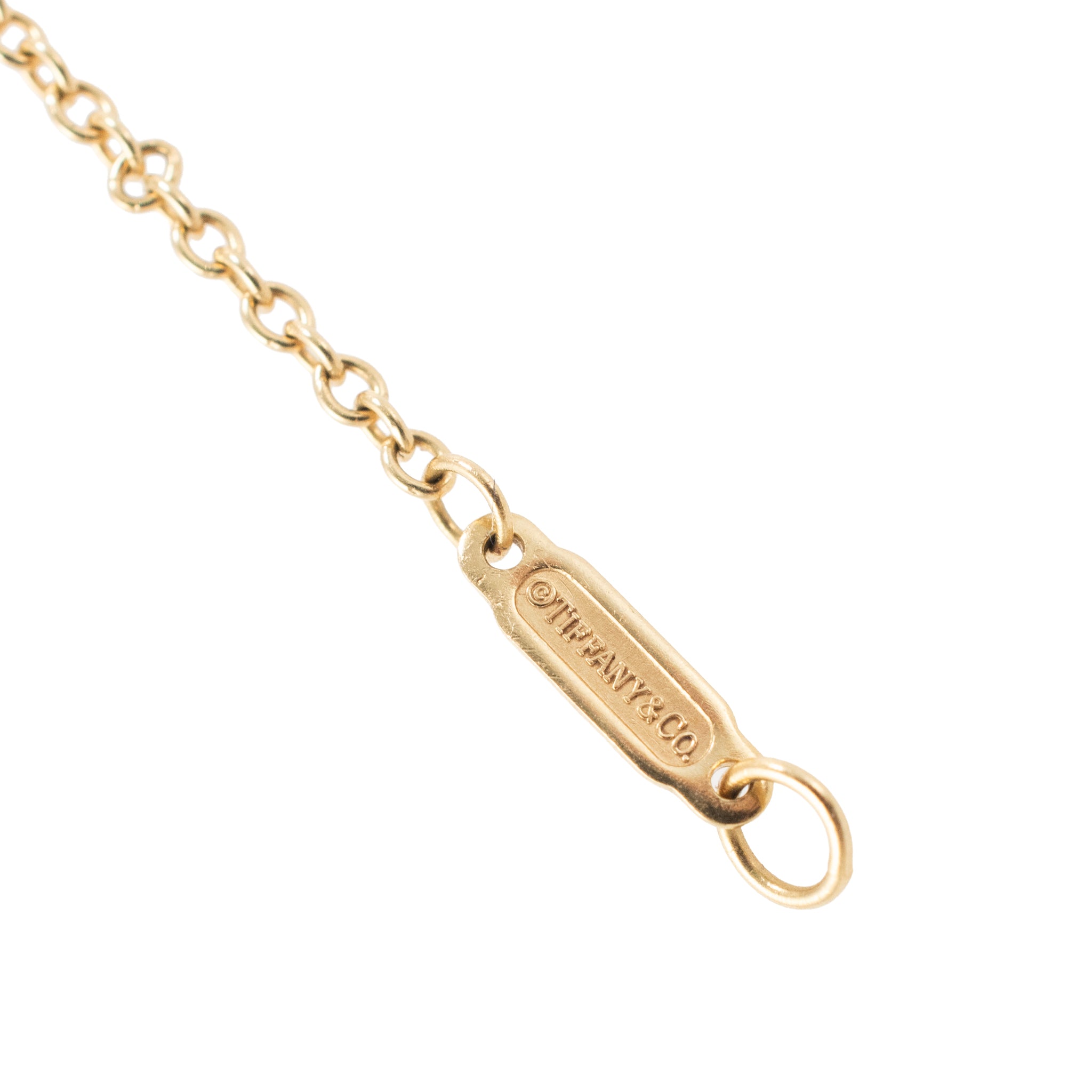 Tiffany & Co. 18K Yellow Gold Rolo Link Princes Chain Necklace
