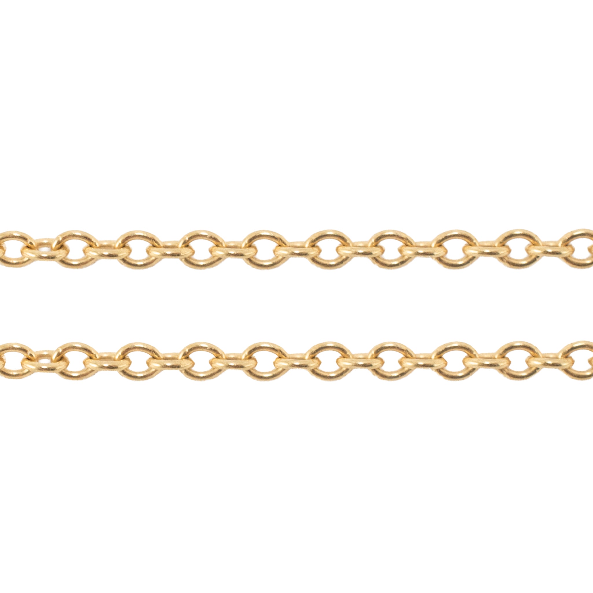 Tiffany & Co. 18K Yellow Gold Rolo Link Princes Chain Necklace