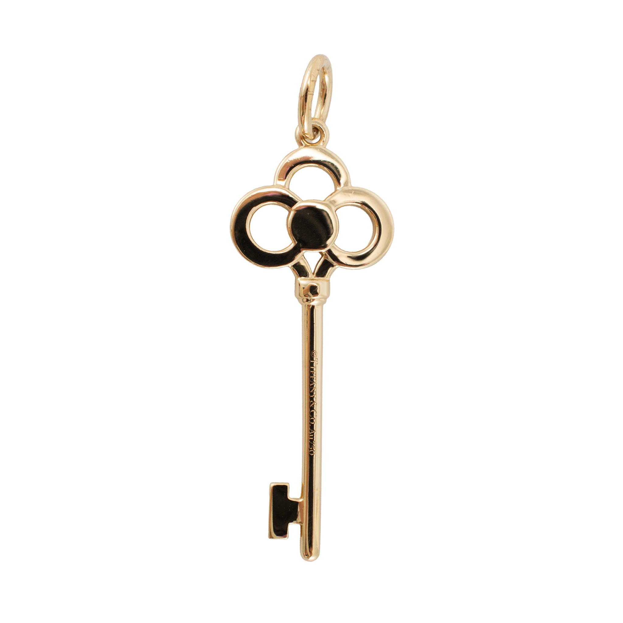 Tiffany & Co. Tiffany Keys 18K Yellow Gold Pave Diamond Key Pendant