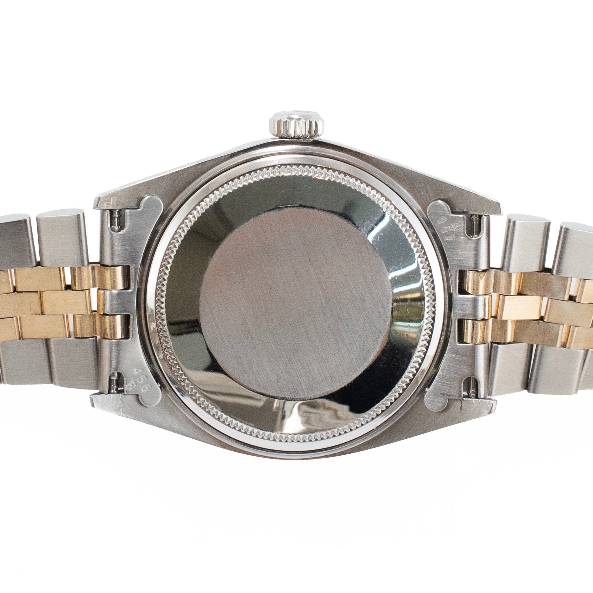 Rolex Datejust 36MM 1603 Black Dial Diamond Bezel Jubilee Gold Steel Watch