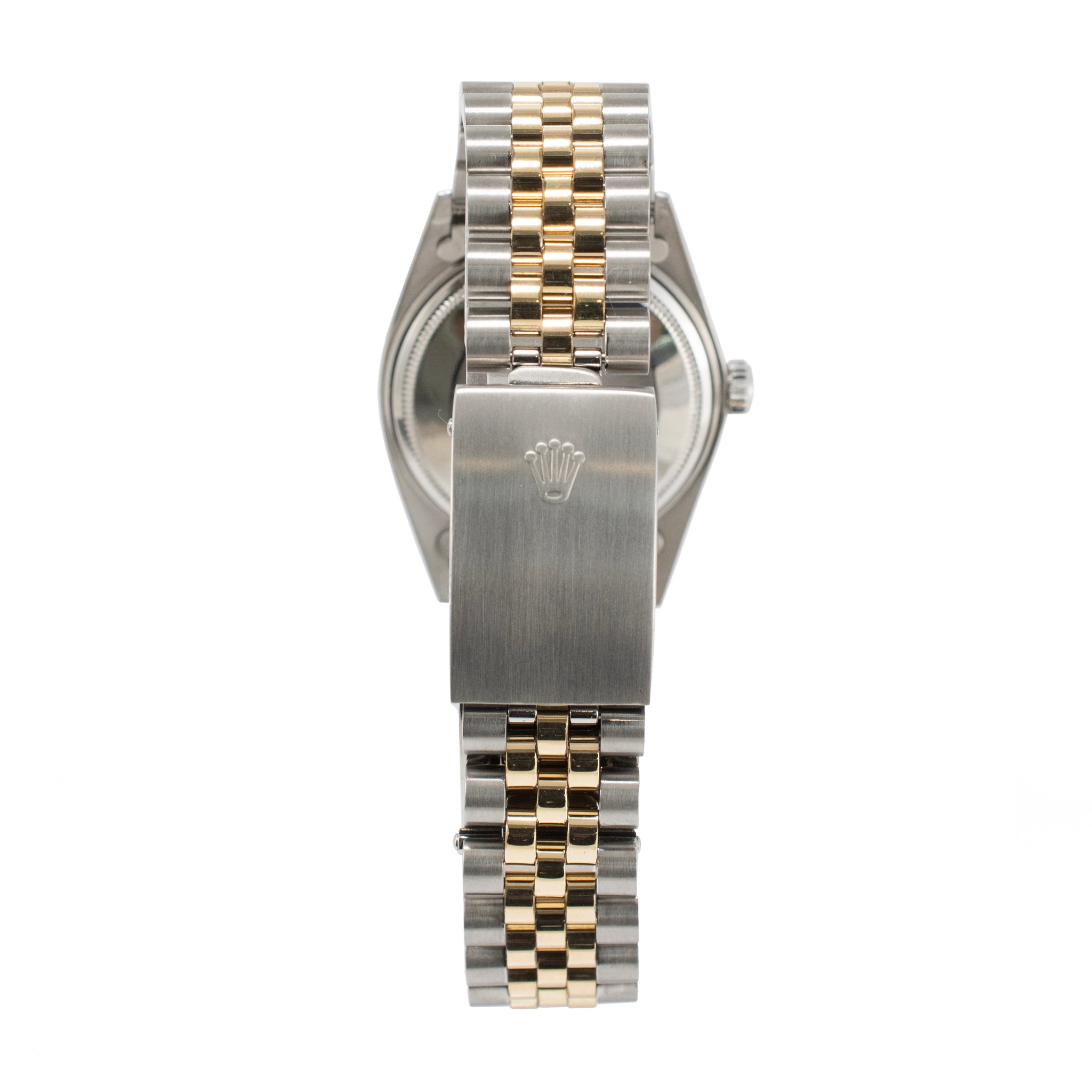 Rolex Datejust 36MM 1603 Black Dial Diamond Bezel Jubilee Gold Steel Watch