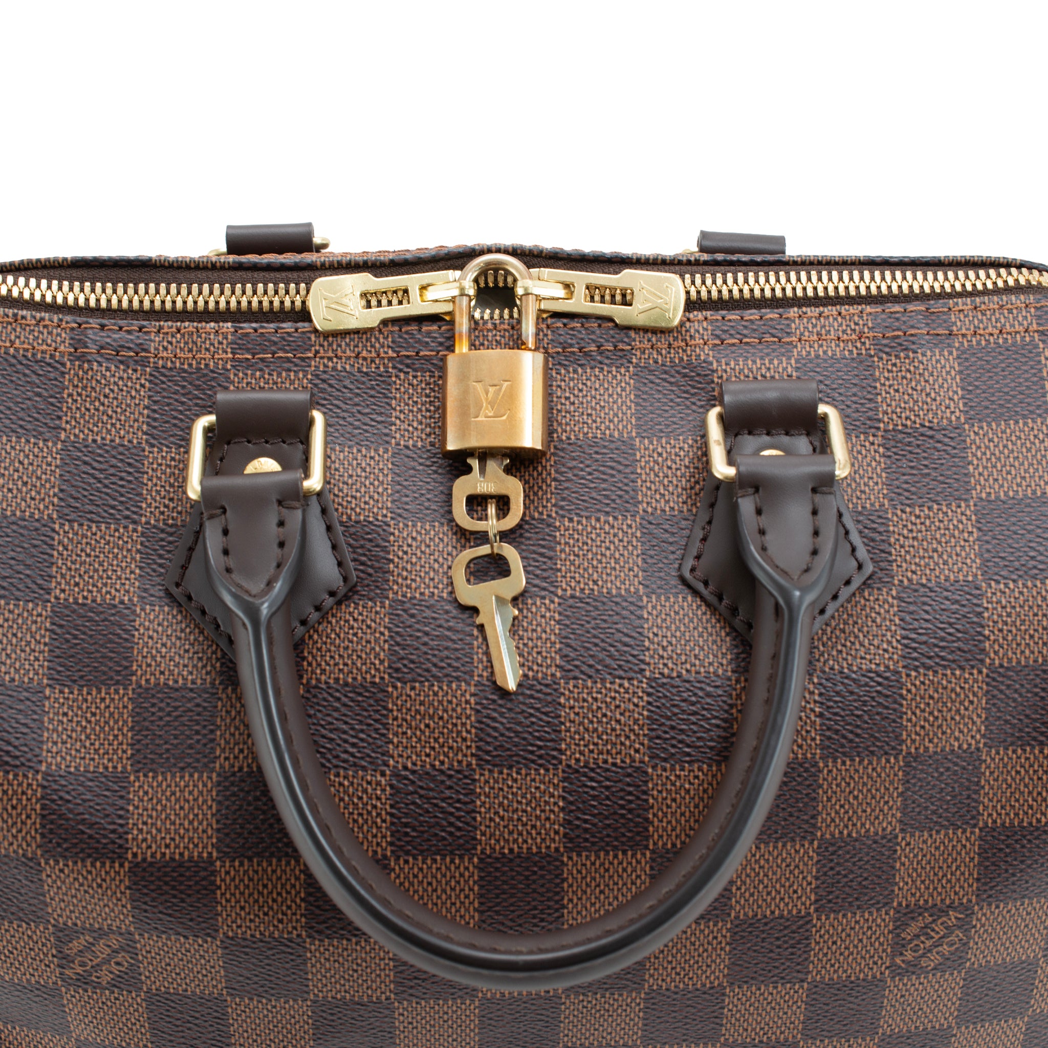 Louis Vuitton Speedy Bandouliere 25 Damier Ebene Coated Canvas Shoulder Tote Bag