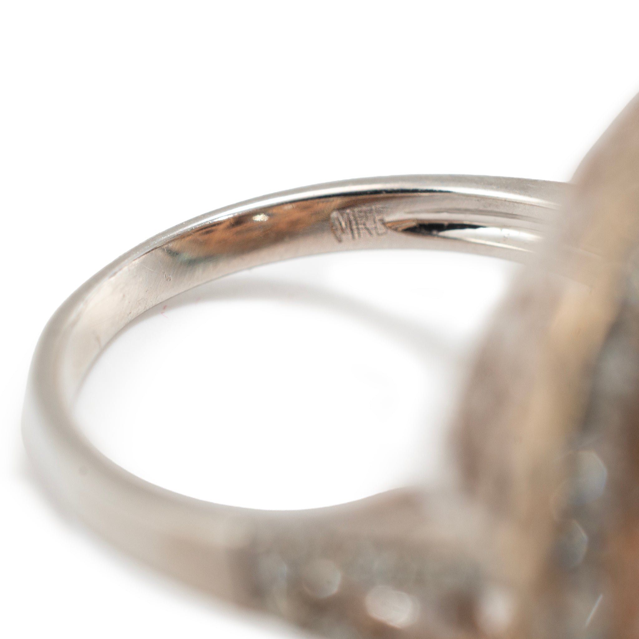 Ladies 14K White & Rose Gold 11.35ctw Oval Morganite Halo Diamond Cocktail Ring