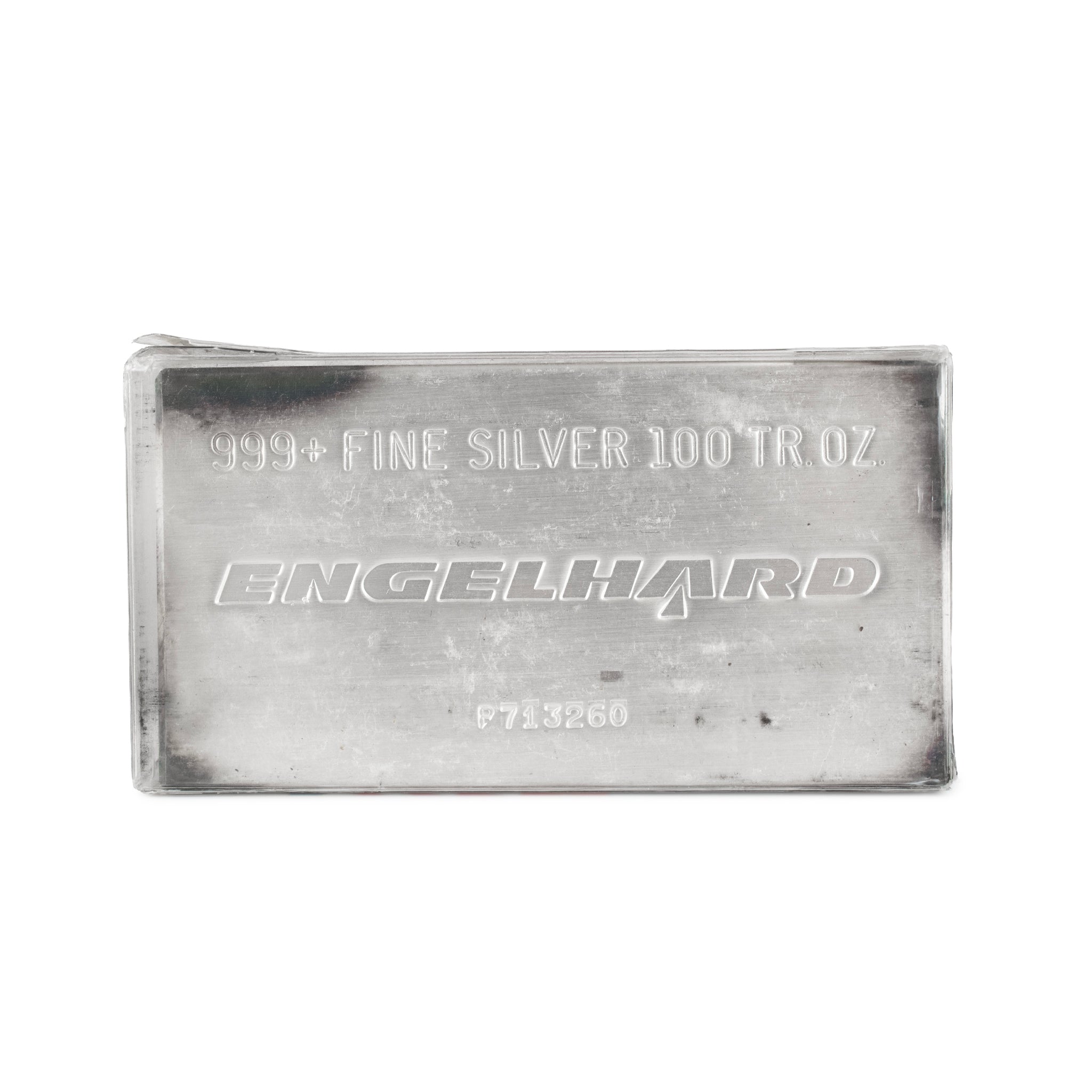 ENGELHARD 999+ FINE SILVER 100 OZ BAR BULLION