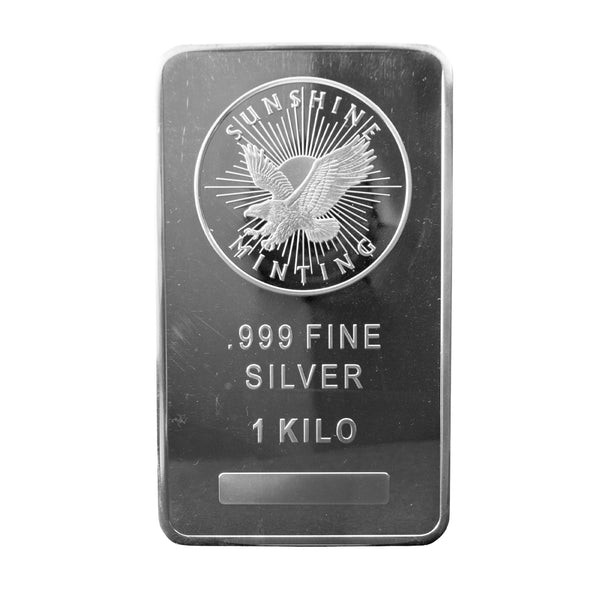 Sunshine Silver Mining & Refining Company 1 Kilo .999 Fine Silver Bull