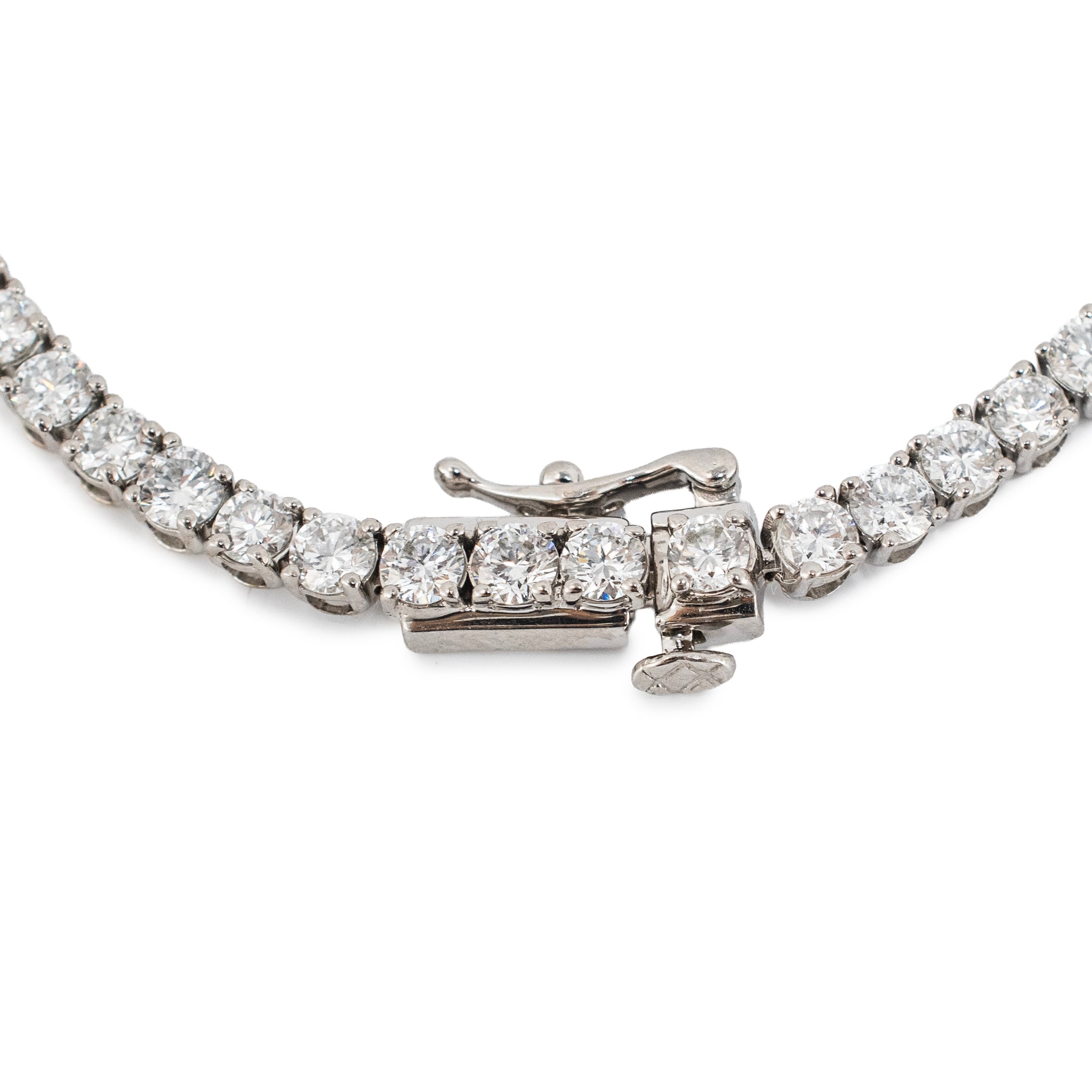 14K White Gold 5.70 Ctw Round Brilliant Lab Grown Diamond Tennis Bracelet