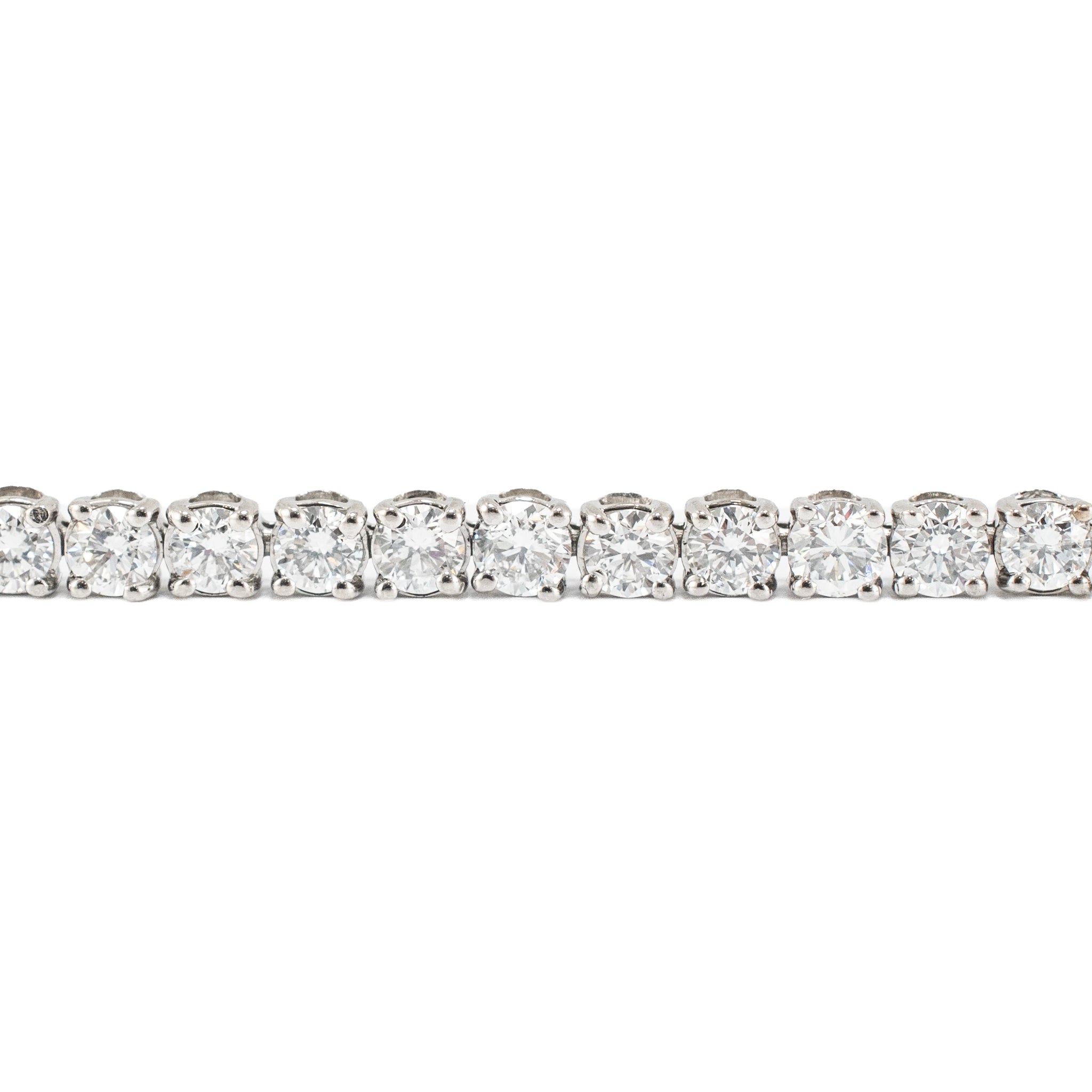 14K White Gold 5.70 Ctw Round Brilliant Lab Grown Diamond Tennis Bracelet