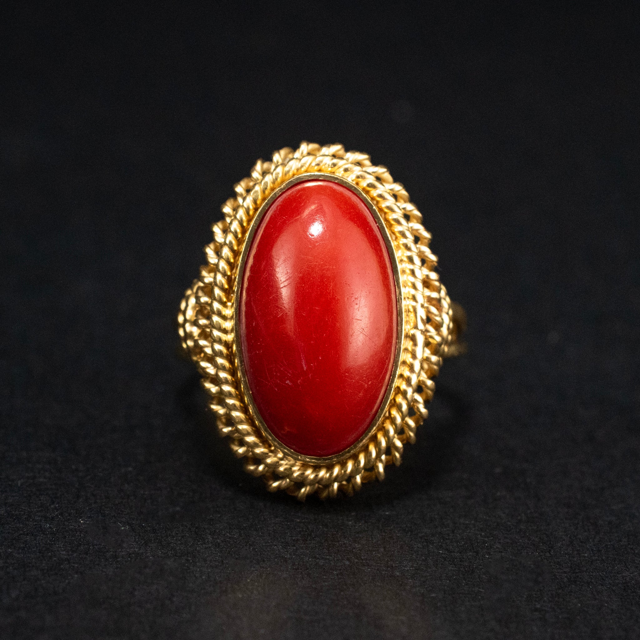 Cocktail & Statement Ring 18K Yellow Gold Bezel Vintage 451190 DJP Jewelers & Luxury Buyers