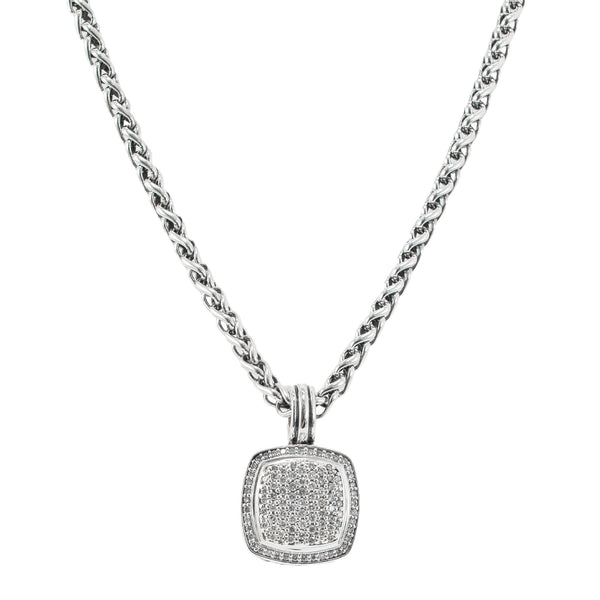 David Yurman Sterling Silver Diamond Chain Necklace | DJP