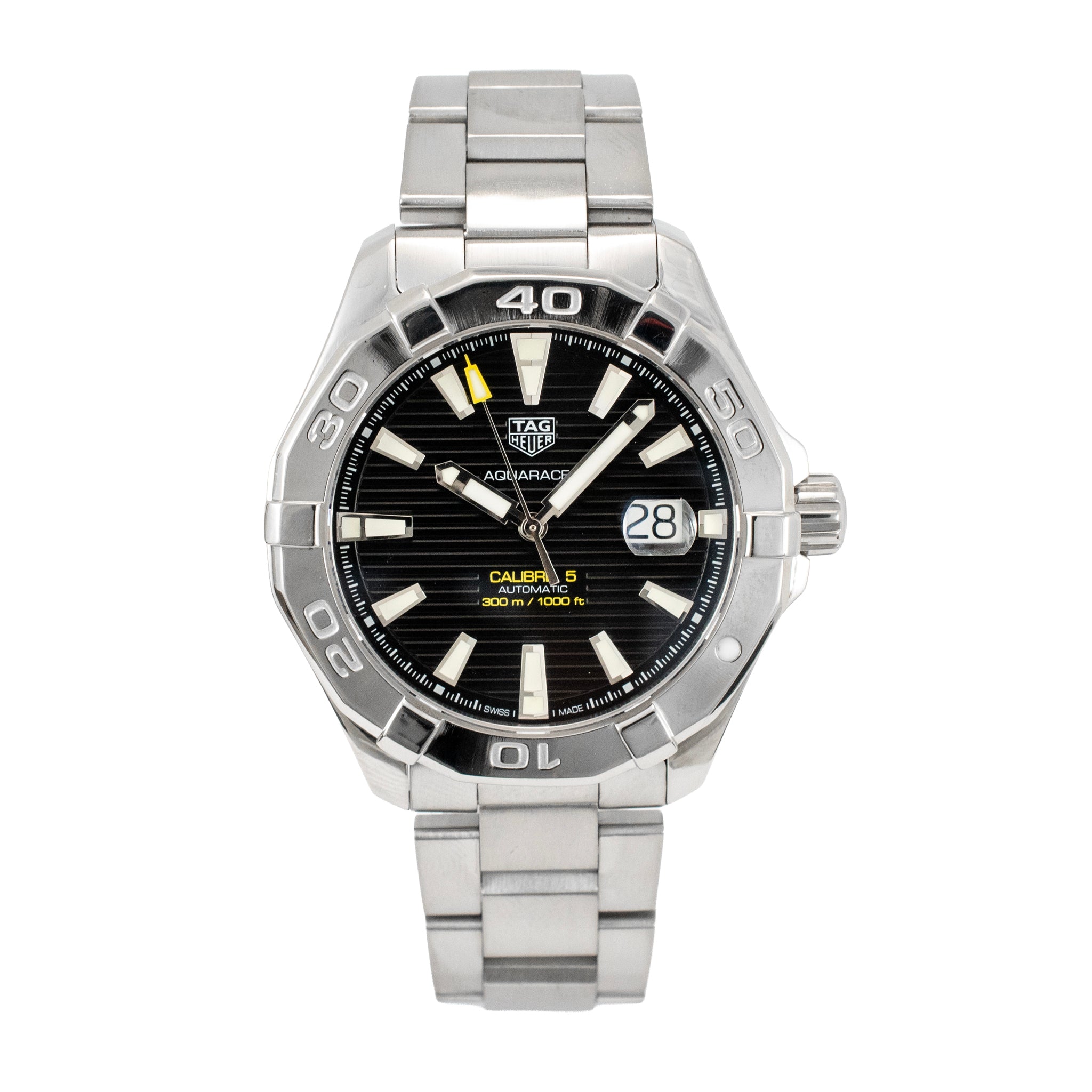 Tag Heuer Aquaracer 300M 43MM WAY2010 Stainless Steel Black Dial Automatic Watch