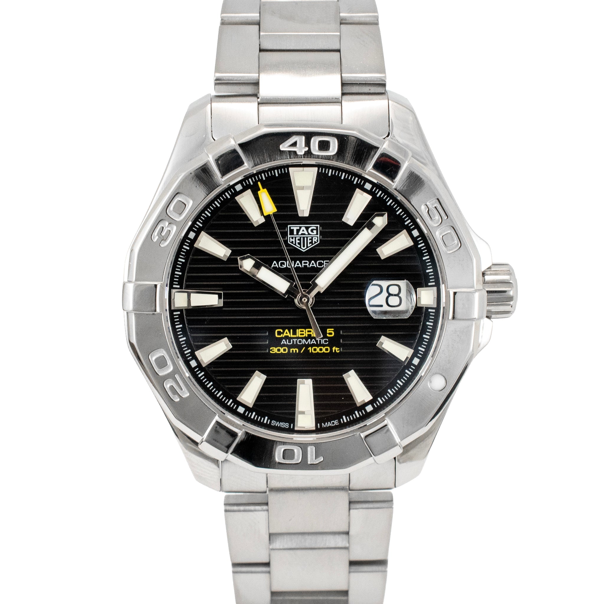 Tag Heuer Aquaracer 300M 43MM WAY2010 Stainless Steel Black Dial Automatic Watch