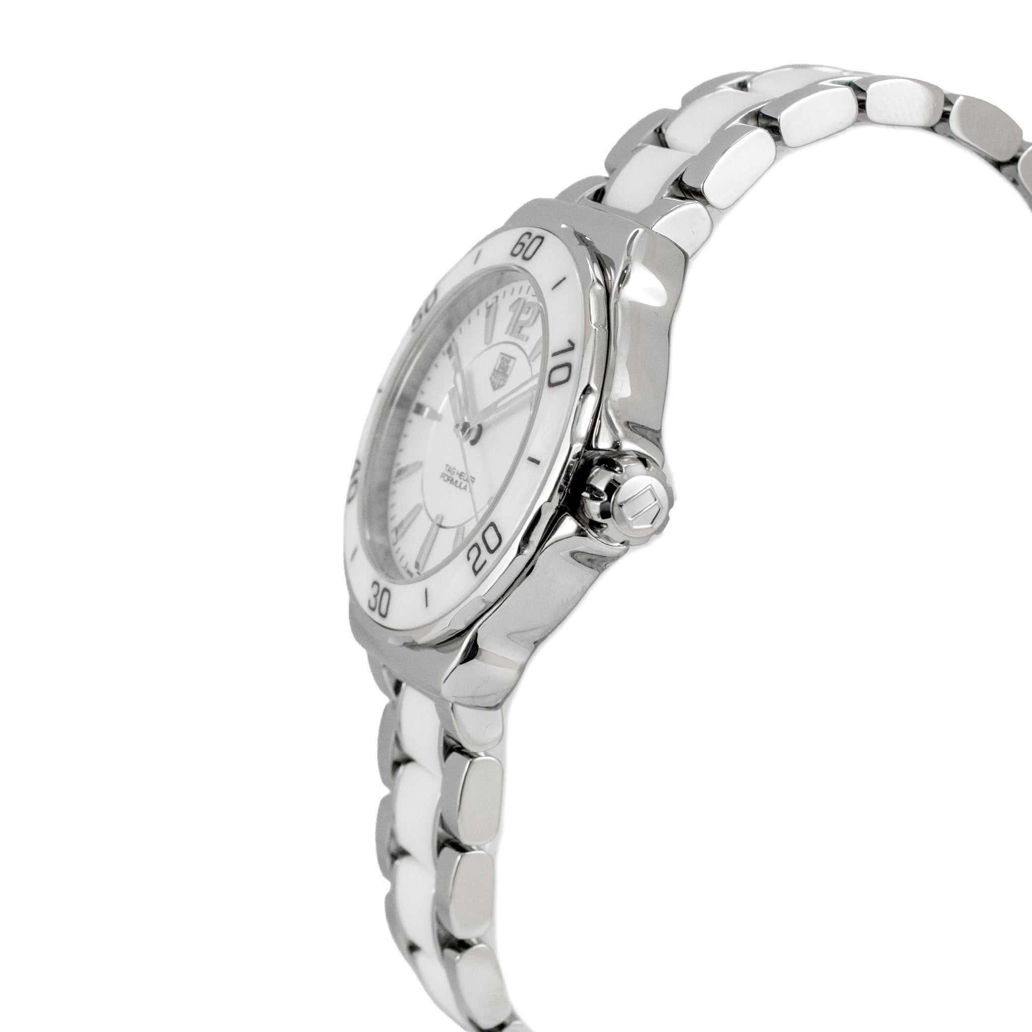 Ladies Tag Heuer Formula 1 37MM WAH1211 White Ceramic Steel Quartz Watch