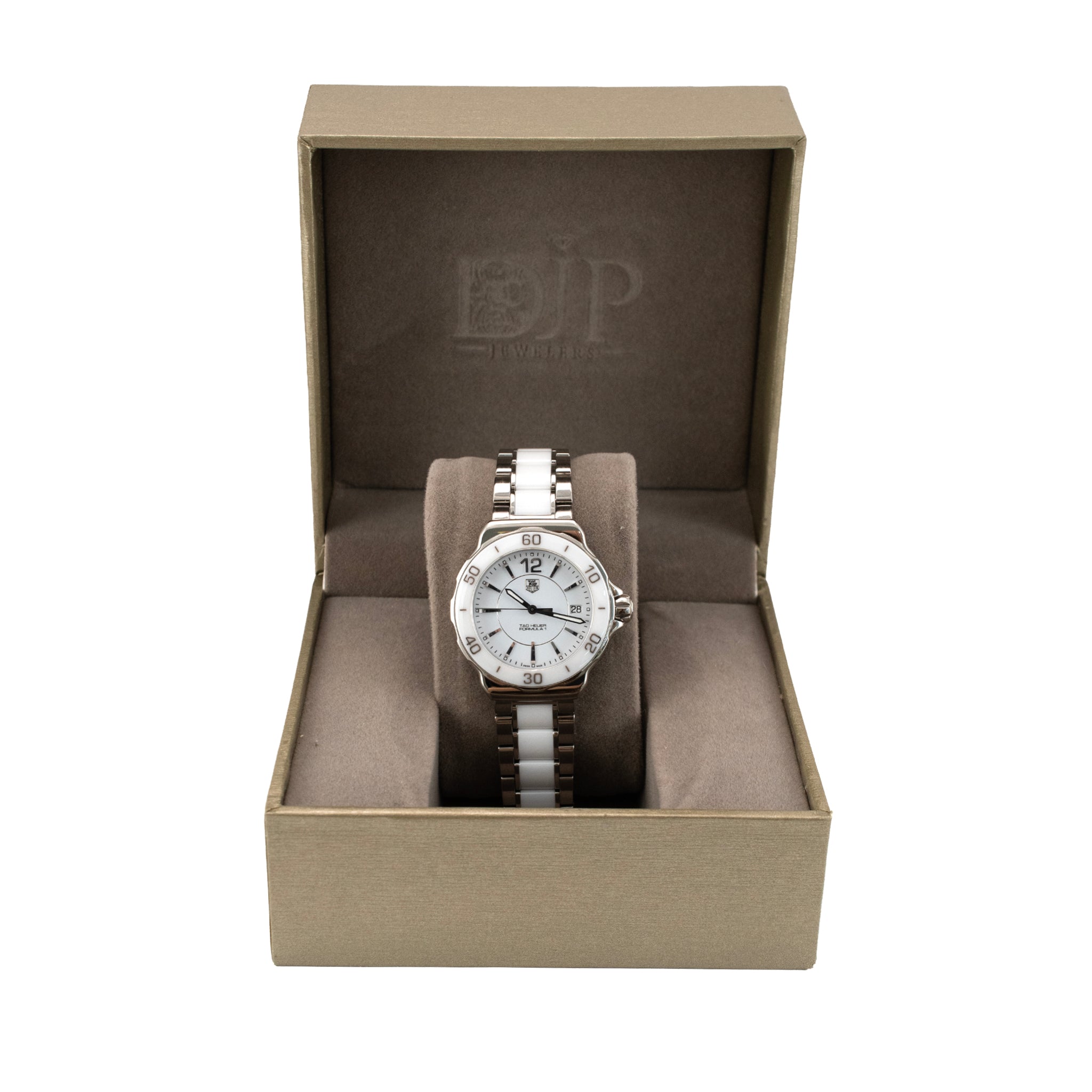 Ladies Tag Heuer Formula 1 37MM WAH1211 White Ceramic Steel Quartz Watch