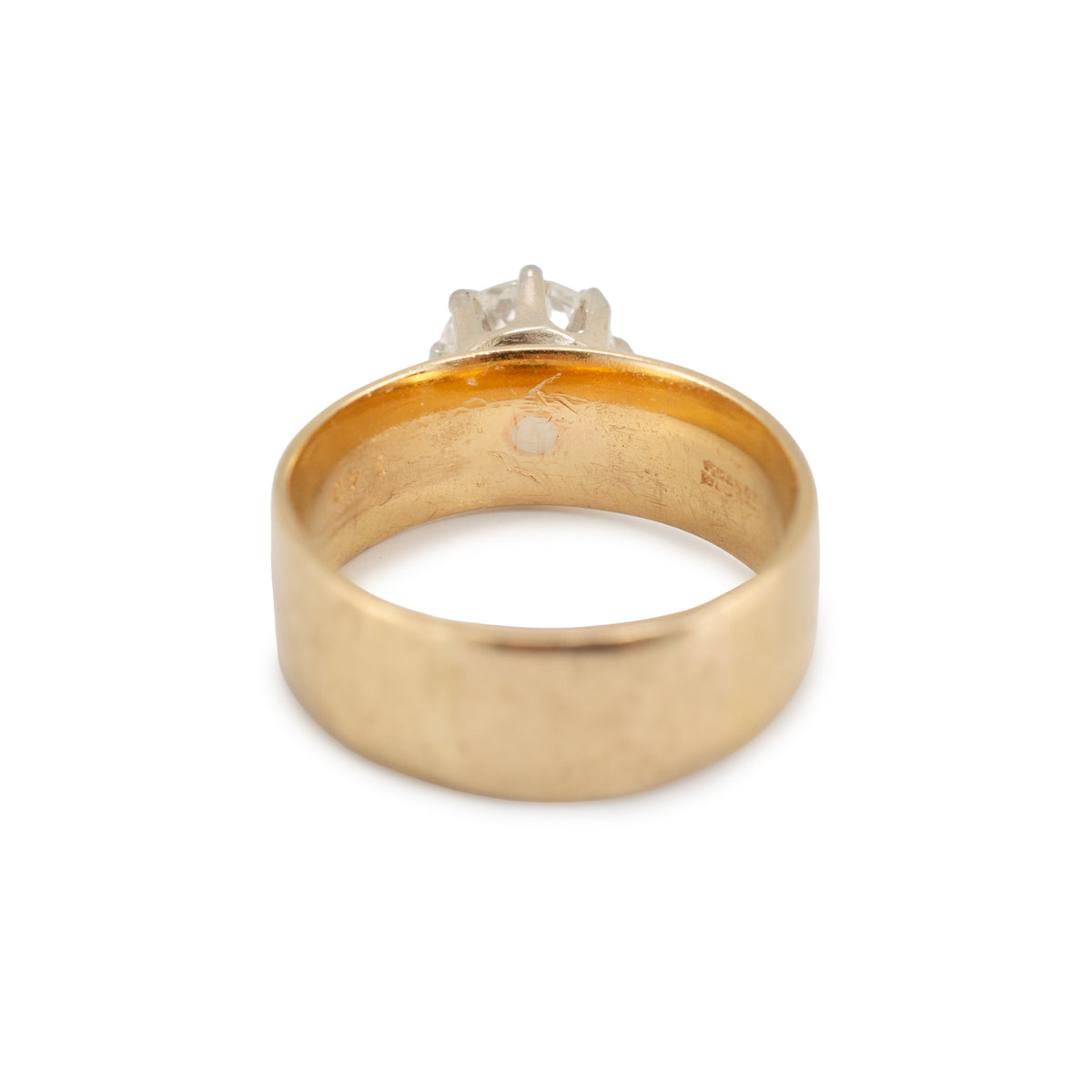 Vintage Traub Orange Blossom 18K Yellow Gold Gia 1.40ct Circular Engagement Ring