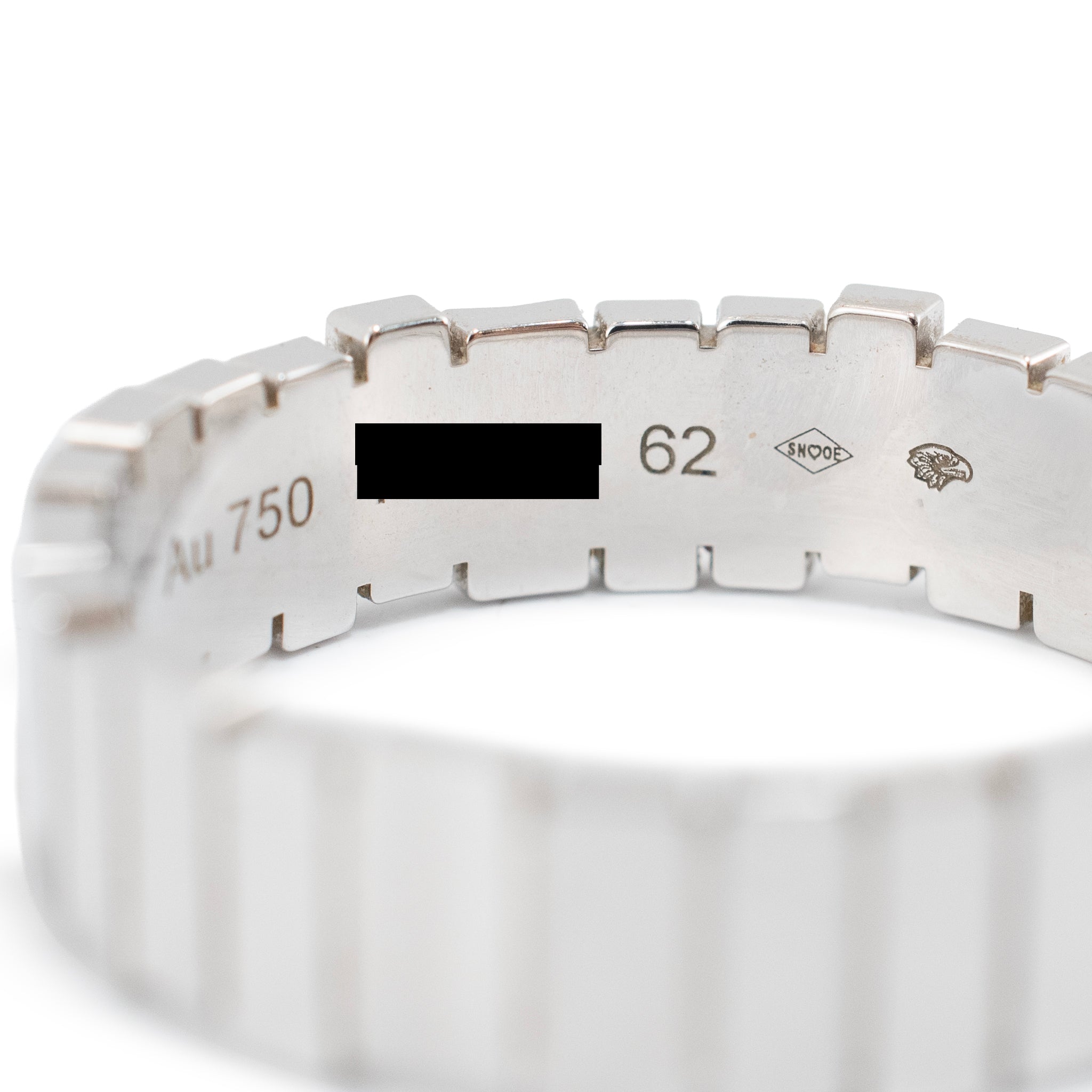 Men’s Christian Dior Gem Collection 18K White Gold Band Ring