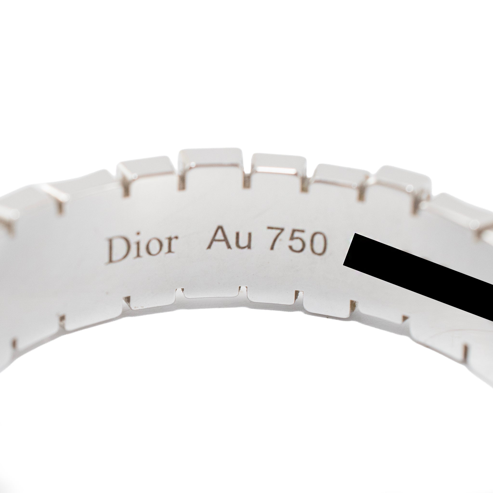 Men’s Christian Dior Gem Collection 18K White Gold Band Ring